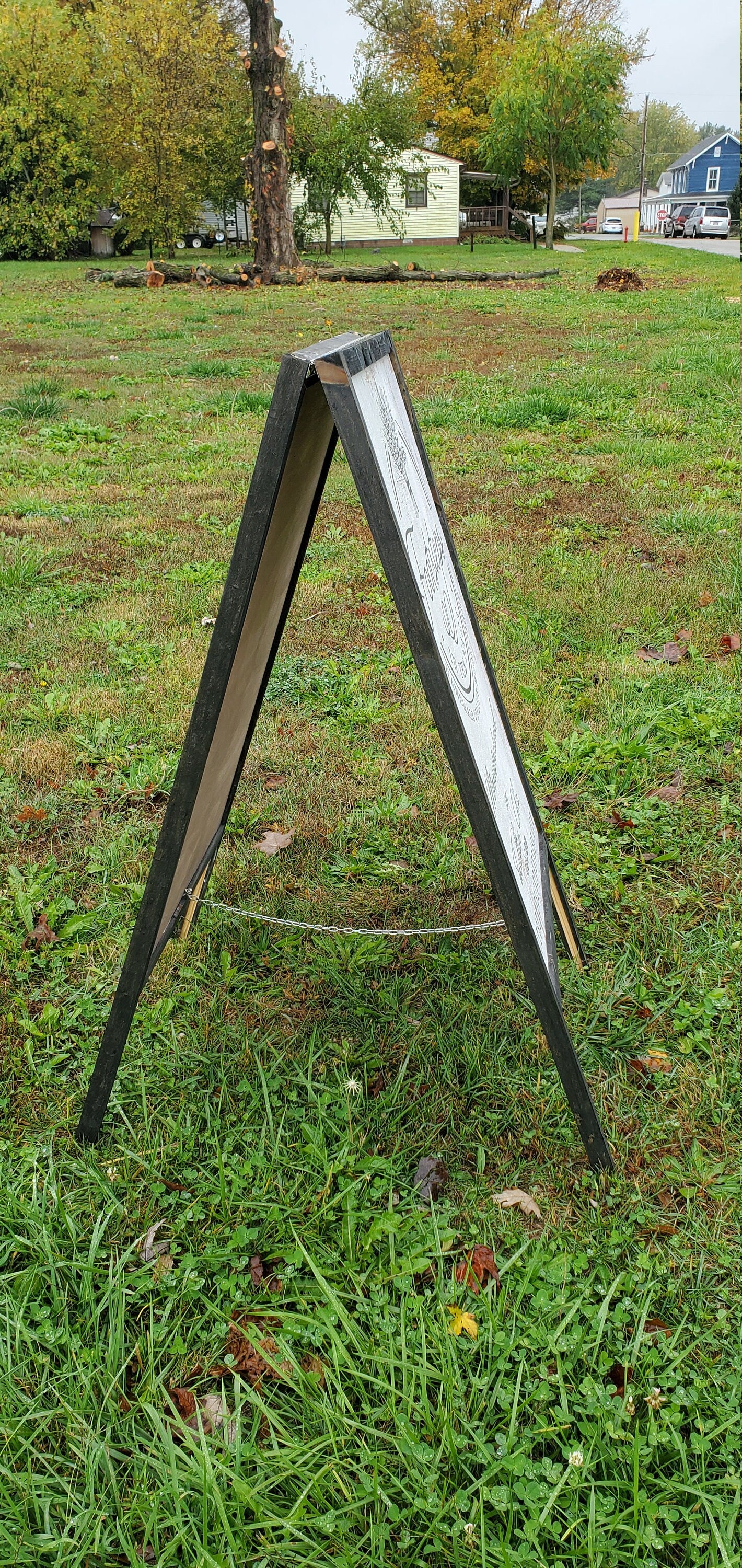 Outdoor Patio Sidewalk Sign A Frame Folding Sign Affordable Business Sign Your Logo Free Standing Large Commercial Hinge Advertising Store