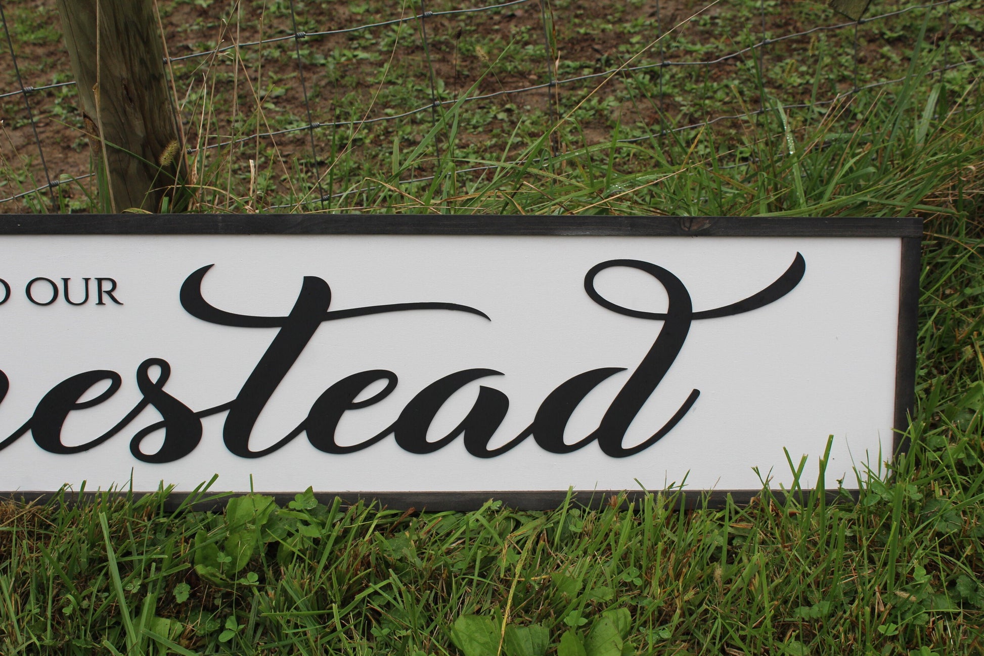 Welcome To Our Homestead Large family sign wood fireplace living room dinning room shabby cottage farmhouse rustic decor Home Farm Porch