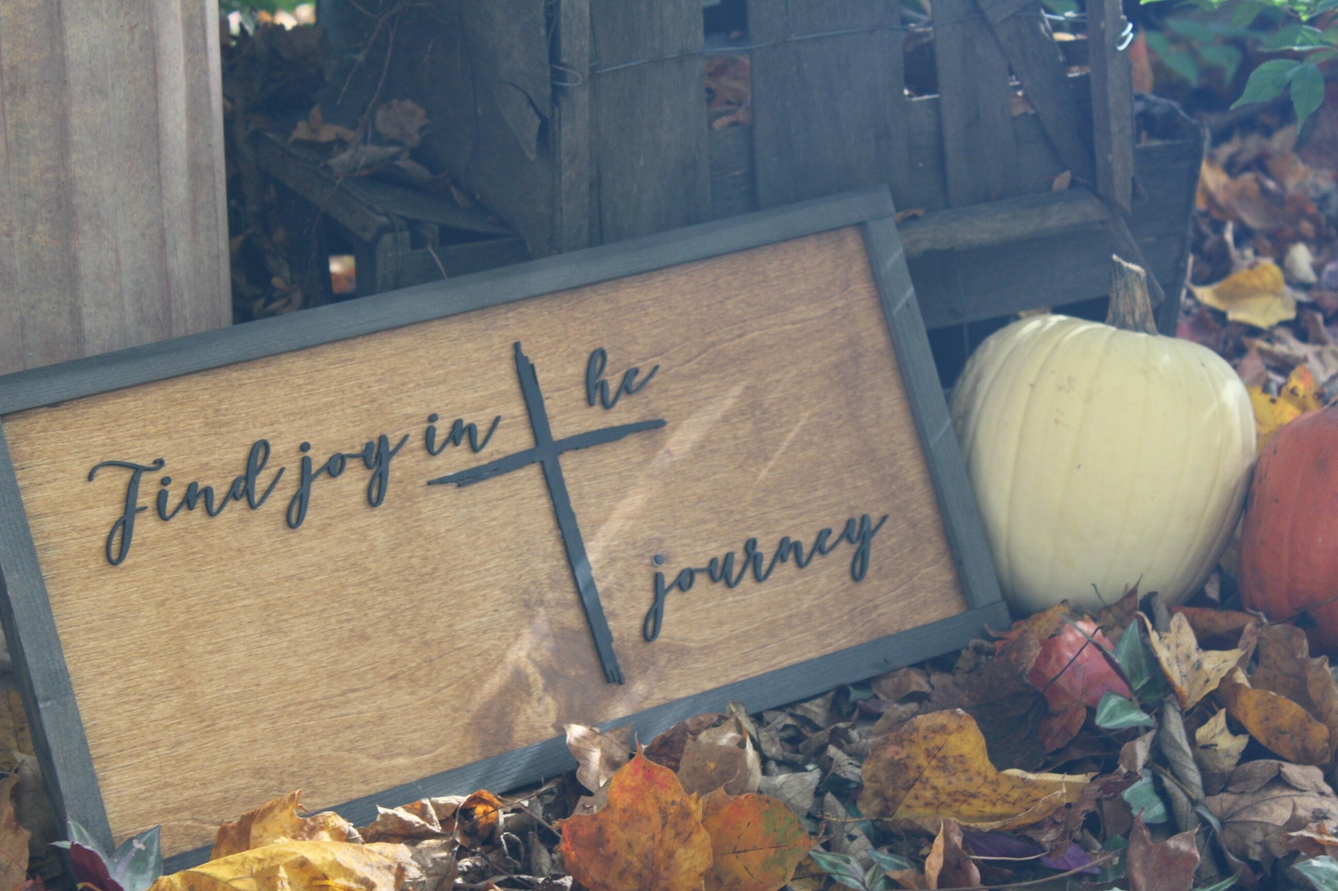 Find Joy In The Journey Decor Relax Rustic Vintge Guest Raised 3D Wood Decor Sign Qoute Cross Faith 3D Raised off the board Handmade