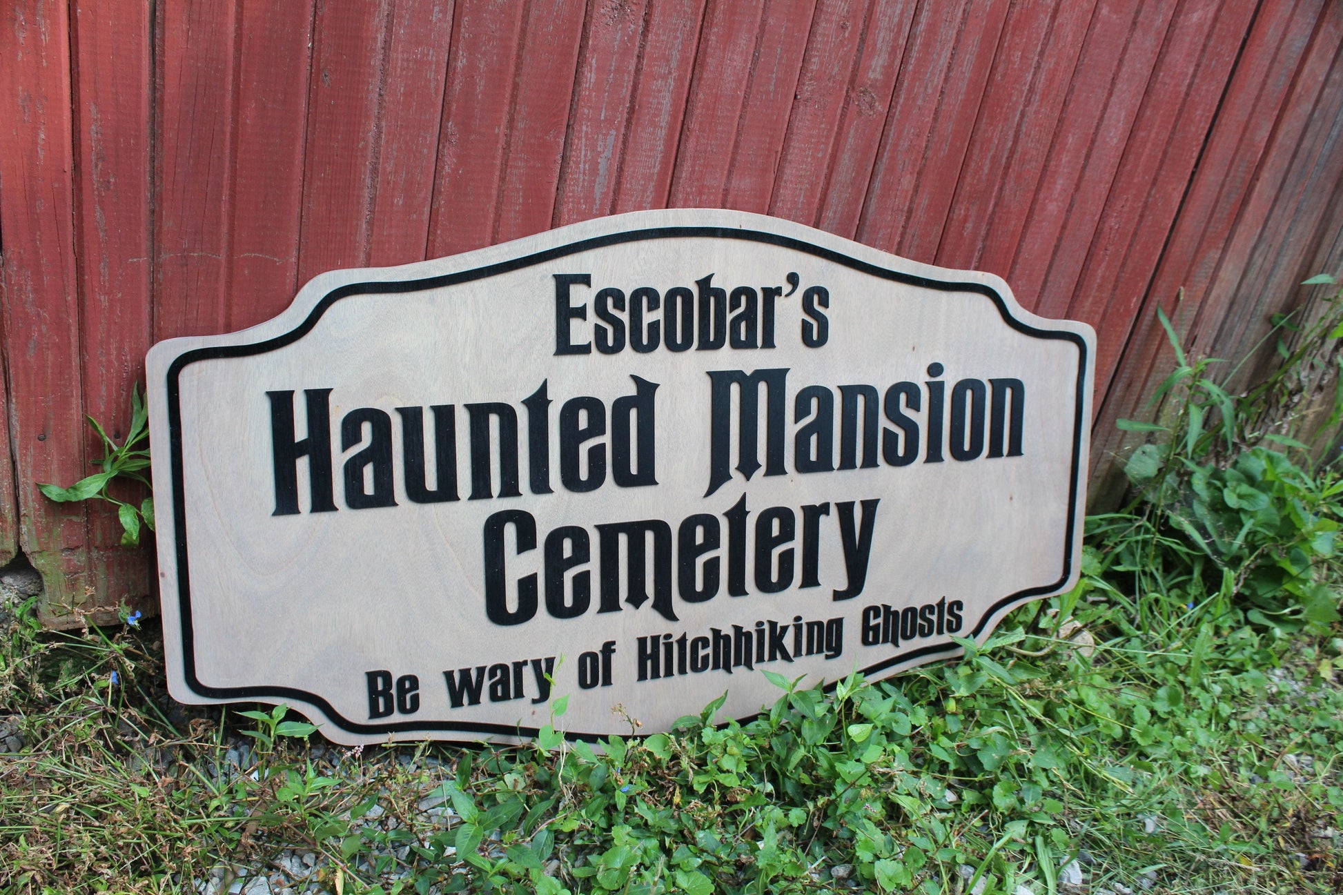 Custom Handmade Wood Sign for Outdoor Indoor Hanging Personalized for your Business, Ranch or Office Commercial Haunted