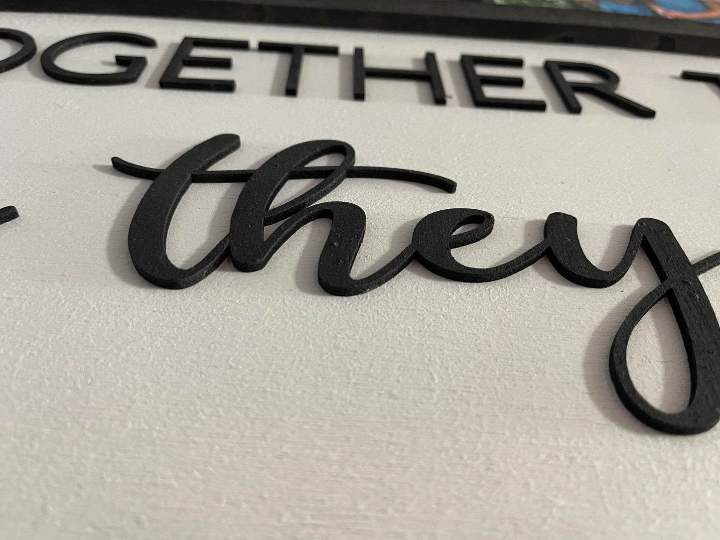 And Together They Built A Life They Loved Large Family Sign Wood Fireplace Living Dining Room Shabby Cottage Chic Farmhouse Rustic Decor