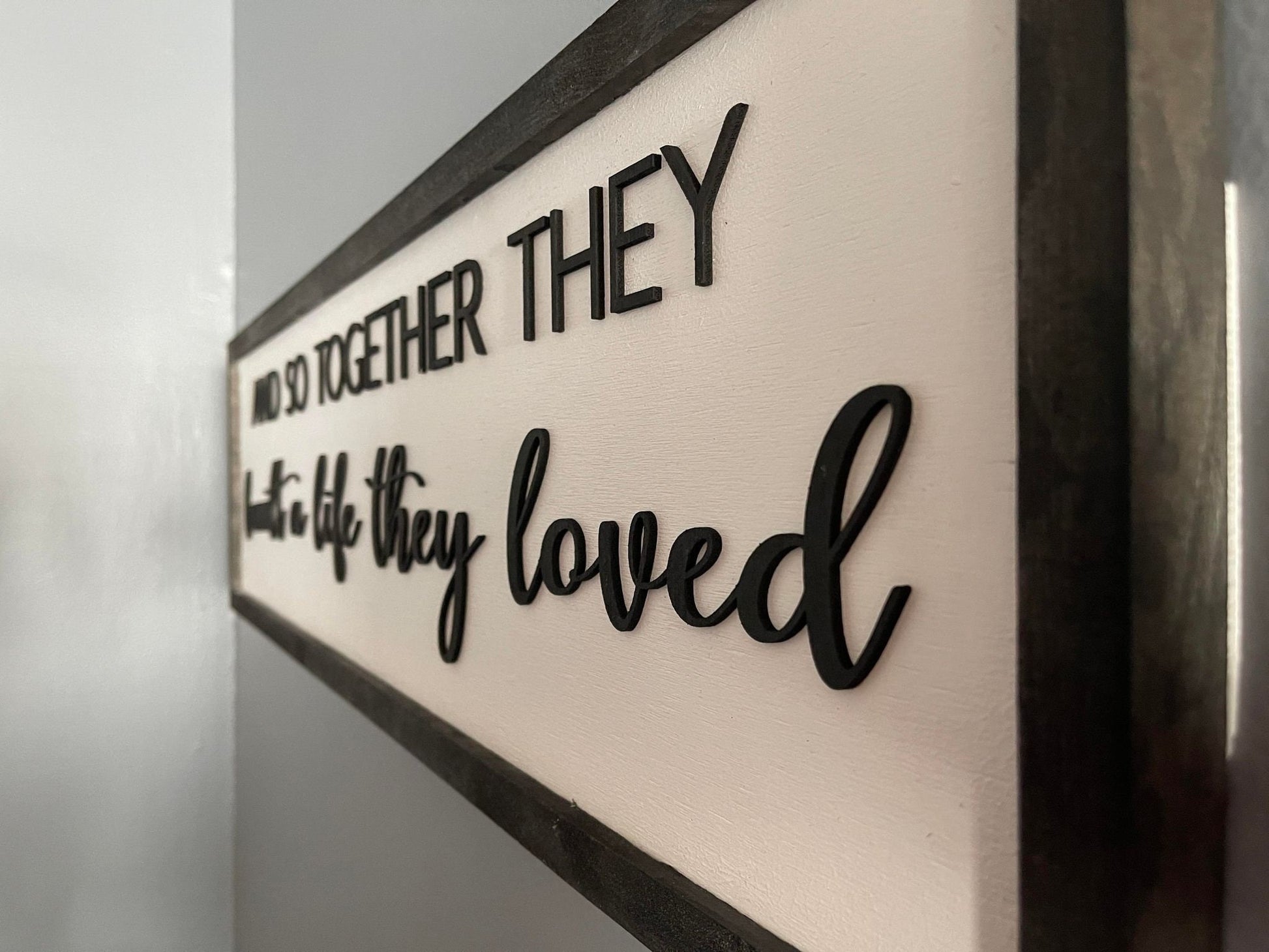 And Together They Built A Life They Loved Large Family Sign Wood Fireplace Living Dining Room Shabby Cottage Chic Farmhouse Rustic Decor