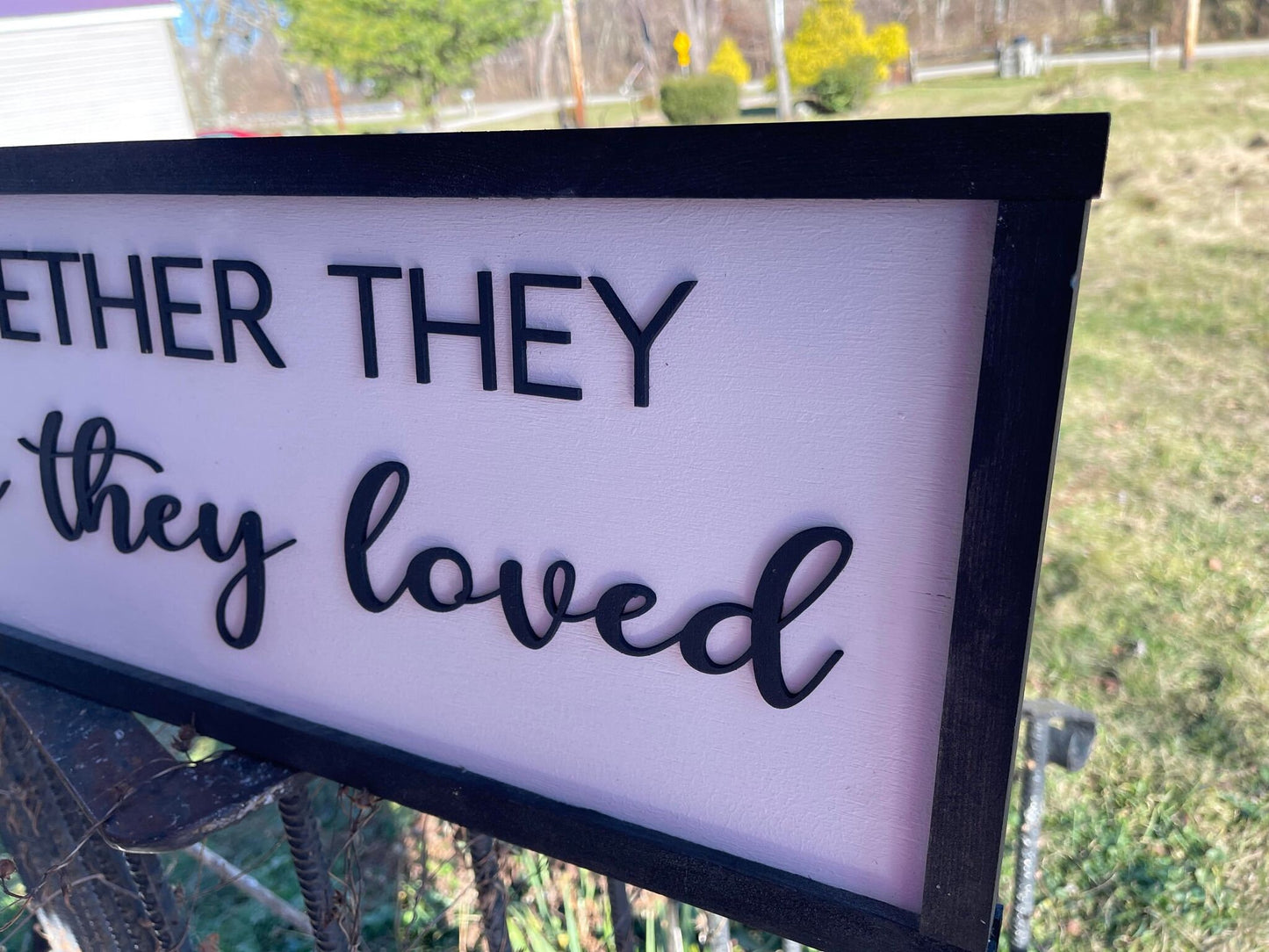 And Together They Built A Life They Loved Large Family Sign Wood Fireplace Living Dining Room Shabby Cottage Chic Farmhouse Rustic Decor