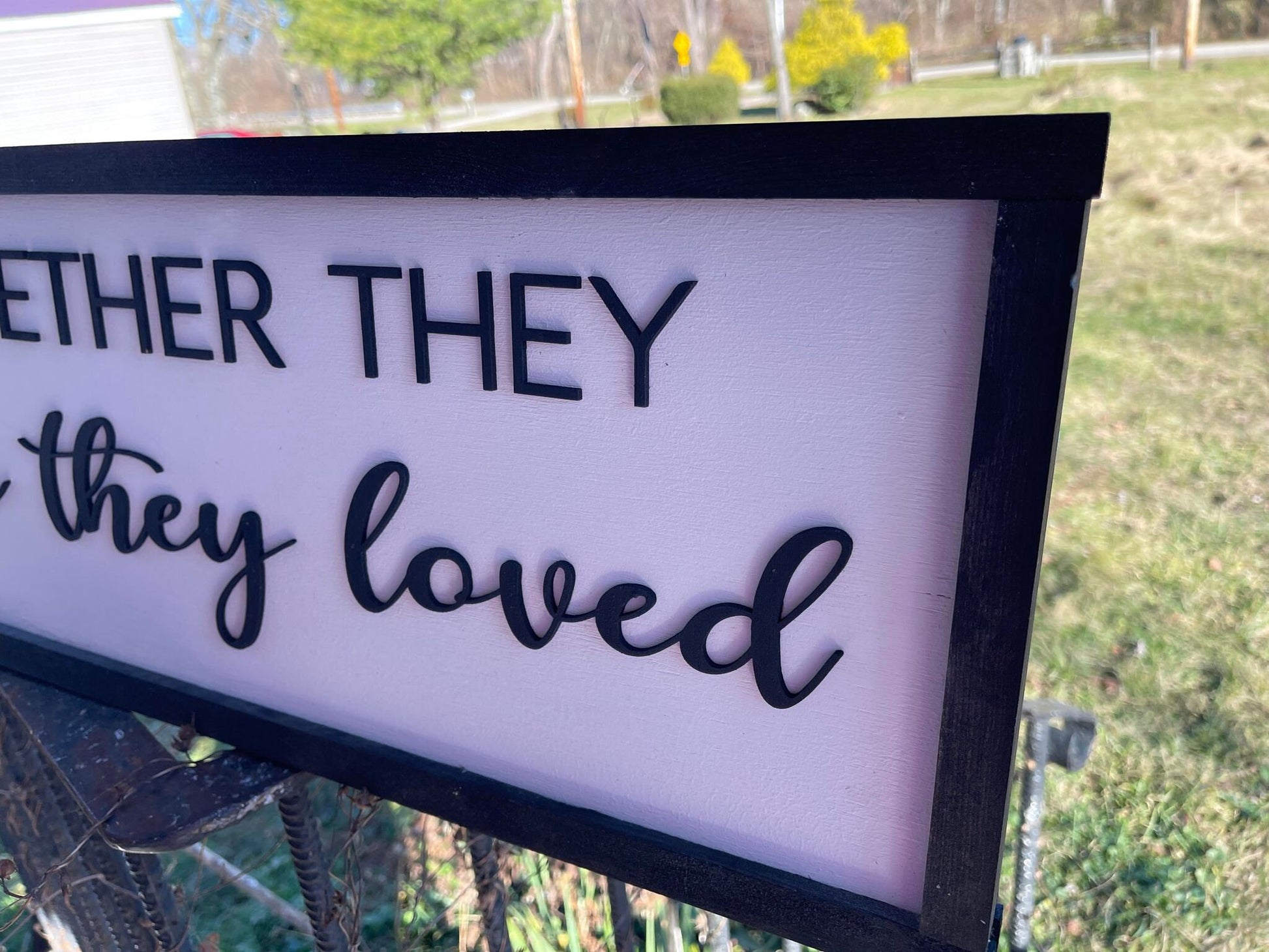 And Together They Built A Life They Loved Large Family Sign Wood Fireplace Living Dining Room Shabby Cottage Chic Farmhouse Rustic Decor