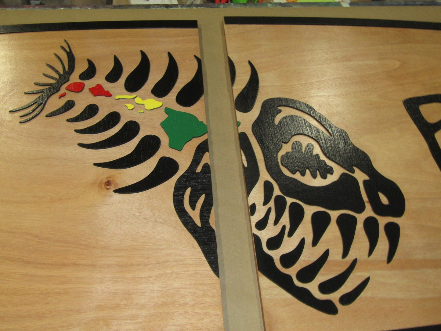 Custom Wood Sign Business Oval 3D XLarge Surf Shop Indoor Outdoor Small Business Logo Business Logo Laser Cut Oversized 3D Fish Islands