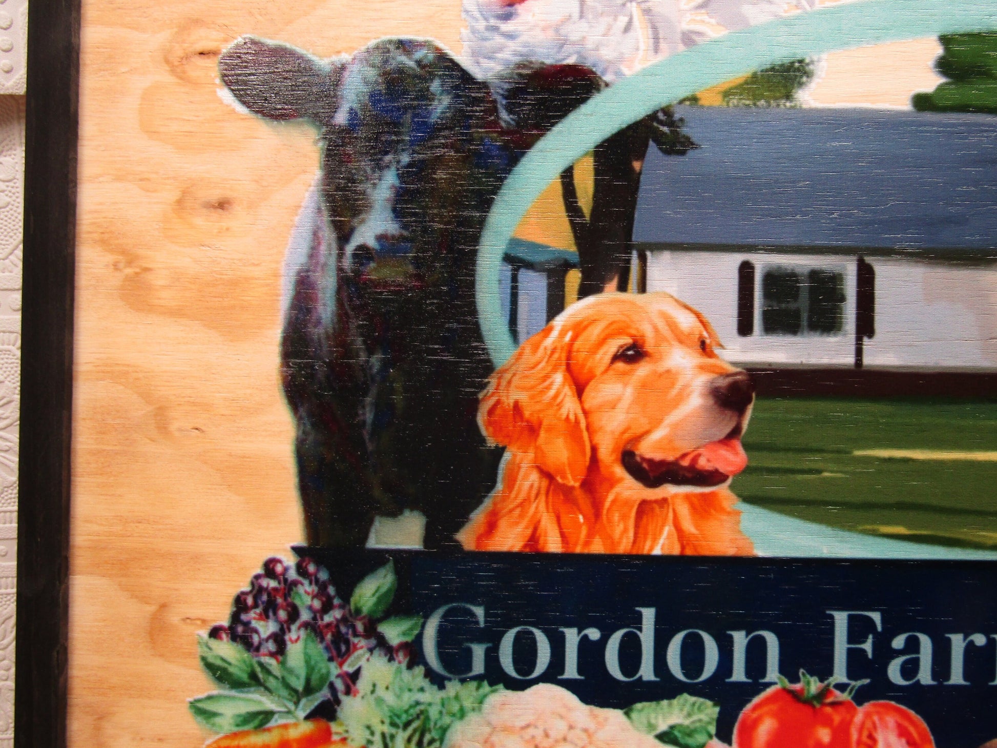 Custom Wood Sign Uvprinted Image Raised off Backer Framed Farm Home Garden Ranch Animals Detailed Handmade Wood Floral Your Image Logo Large