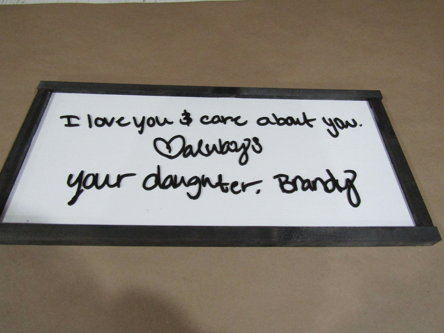 Dad Gift Handwriting Framed Decor Daughter Gift Personalized Sketch Personal Note Letter Loved One Special Occasion Fathers Day Handmade 3D