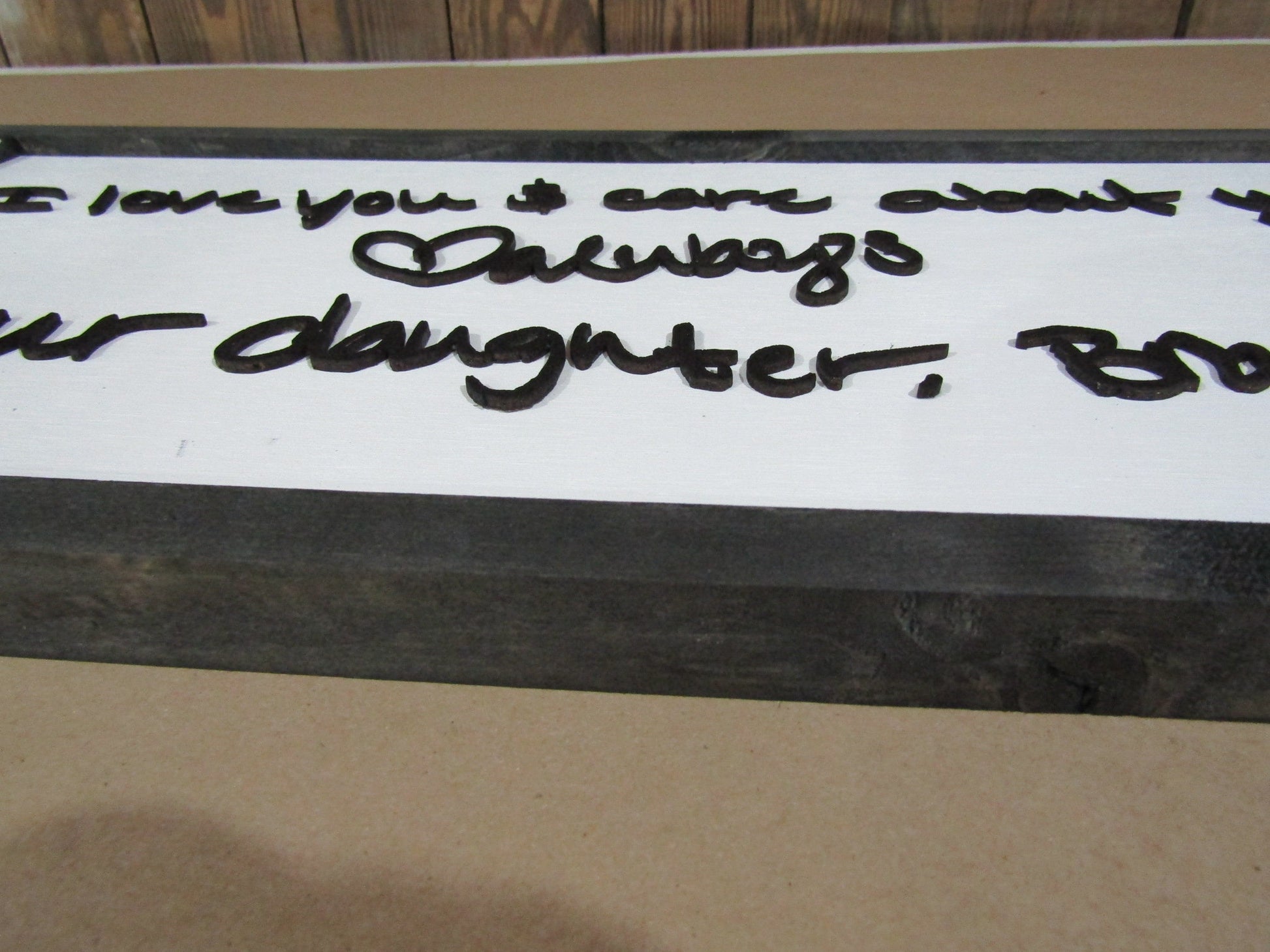 Mom Gift Handwriting Framed Decor Daughter Gift Personalized Sketch Personal Note Letter Loved One Special Occasion Mothers Day Handmade 3D