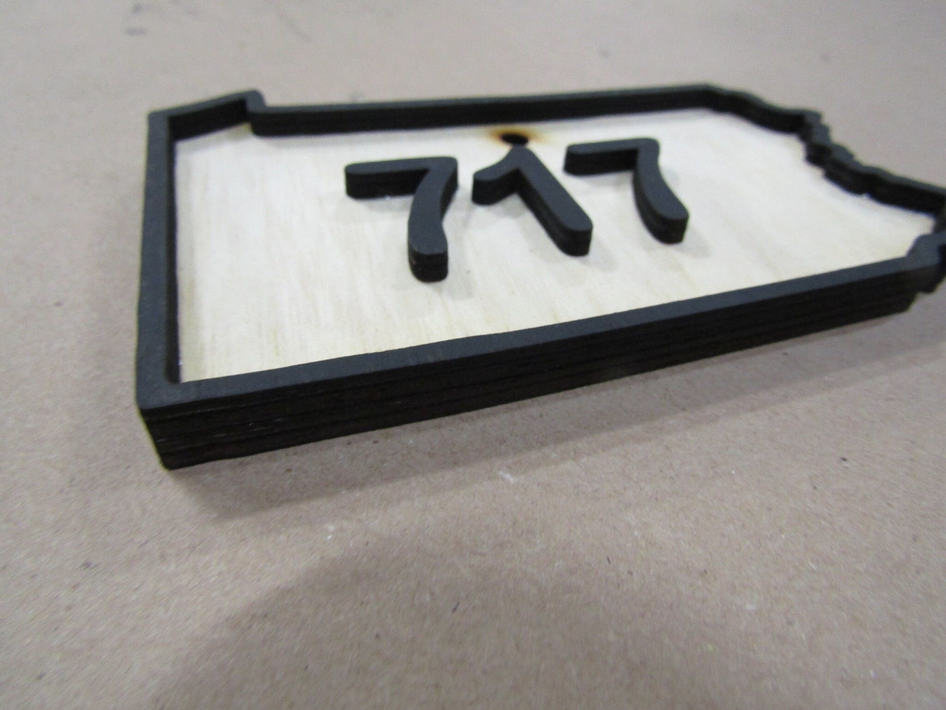 Custom State Raised Area Code Raised Sign Pennsylvania 717 3D Wood Your Words Custom Wooden Words Laser Cut Out Wood Cut Out Home Couples