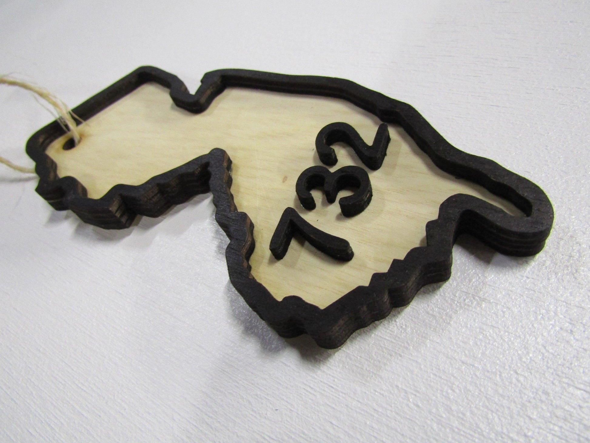 Custom State Raised Area Code Raised Sign New Jersey 732 3D Wood Your Words Custom Wooden Words Laser Cut Out Wood Cut Out Home Couples