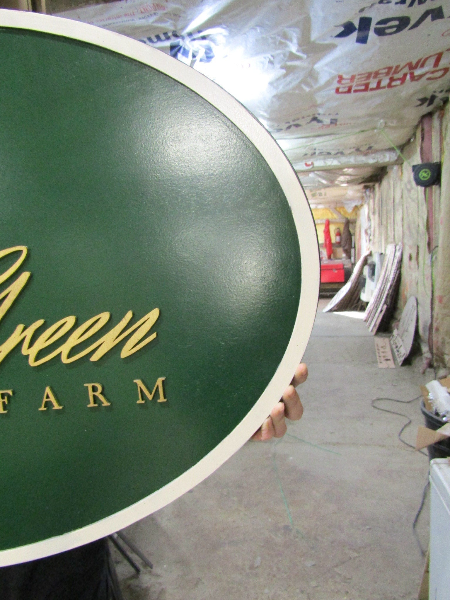 Custom Wood Sign Logo Laser Cut Out Large Oval Custom Wood Sign 3D Raised Text Wild Green Farms Horse Farm Horse Track Barn Farm Sign Border