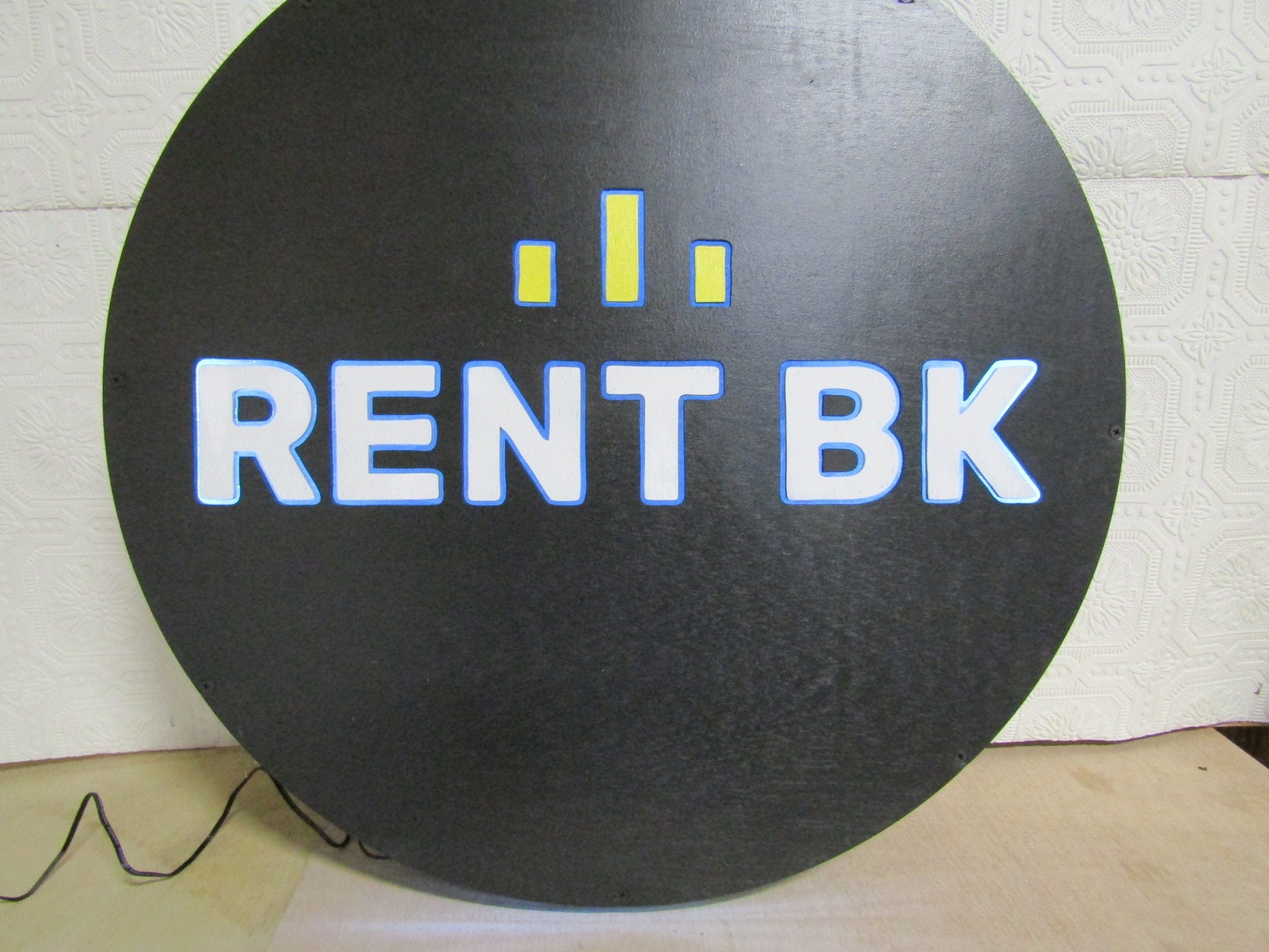 Custom Wood Lit Business Sign Entrance Light Neon Remote Electric Light Up Use your Logo Wood Wooden Handmade Logo Company Entrance