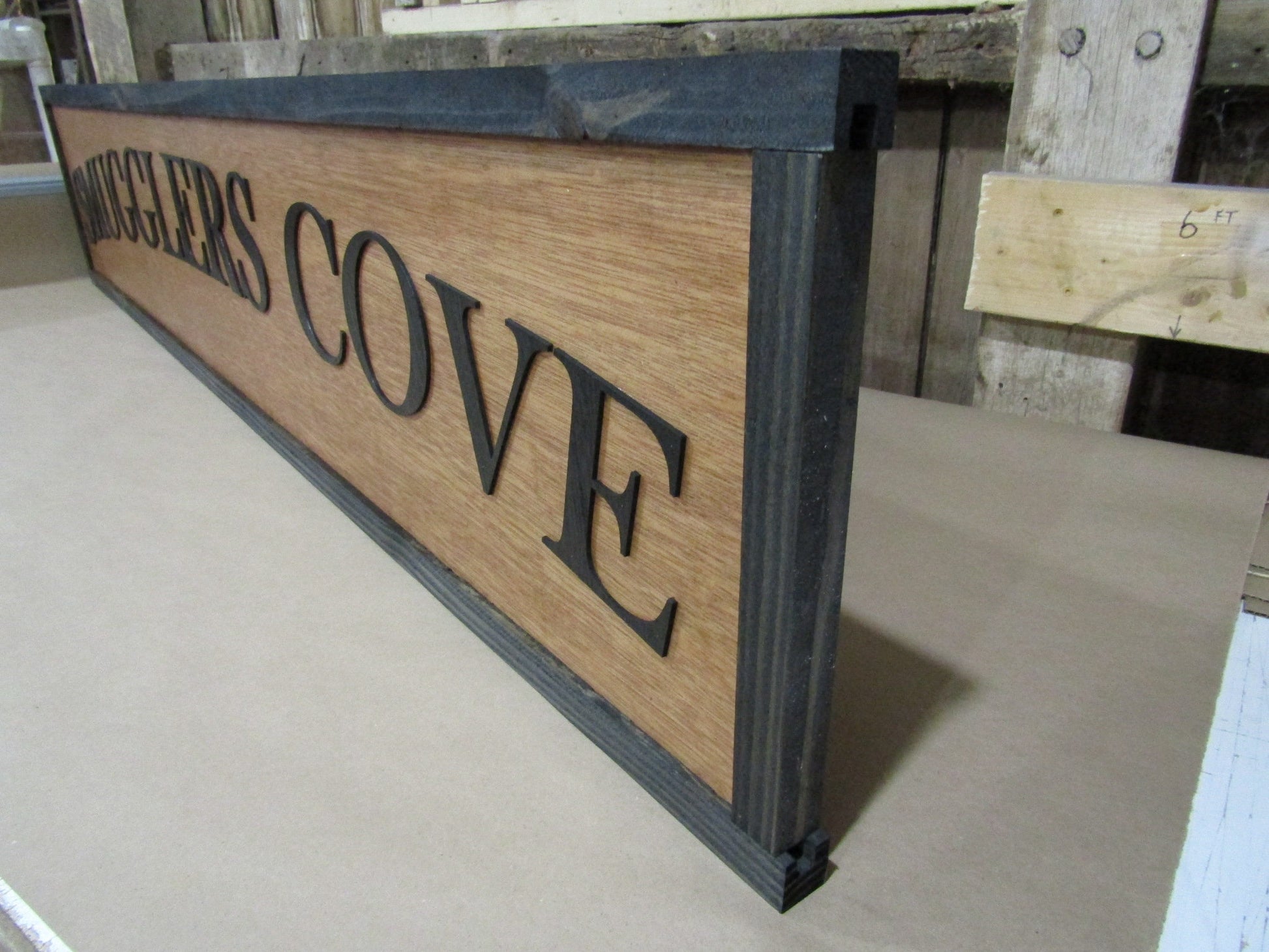 Large Custom Wood Sign Cove Bar Grill Pop Shop Over-sized Rustic Business Logo Wood Laser Cut Out 3D Extra Large Sign Handmade Personalized