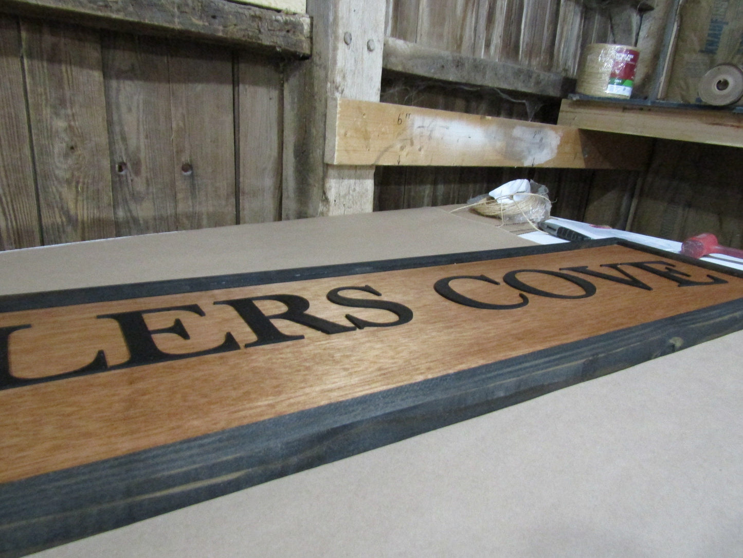 Large Custom Wood Sign Cove Bar Grill Pop Shop Over-sized Rustic Business Logo Wood Laser Cut Out 3D Extra Large Sign Handmade Personalized
