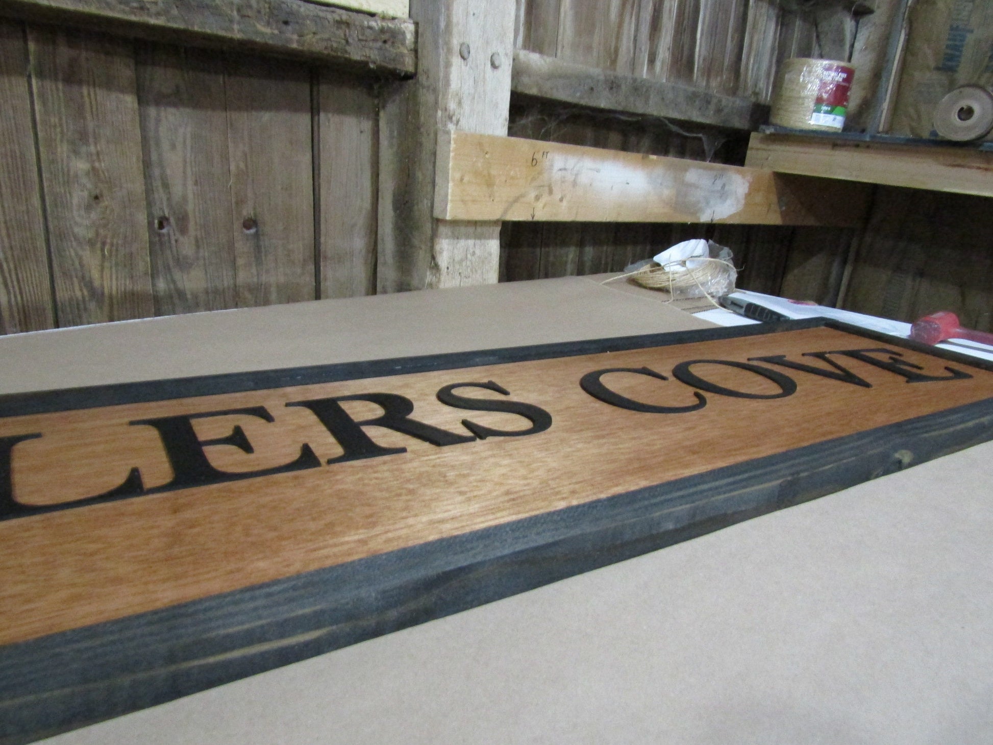 Large Custom Wood Sign Cove Bar Grill Pop Shop Over-sized Rustic Business Logo Wood Laser Cut Out 3D Extra Large Sign Handmade Personalized