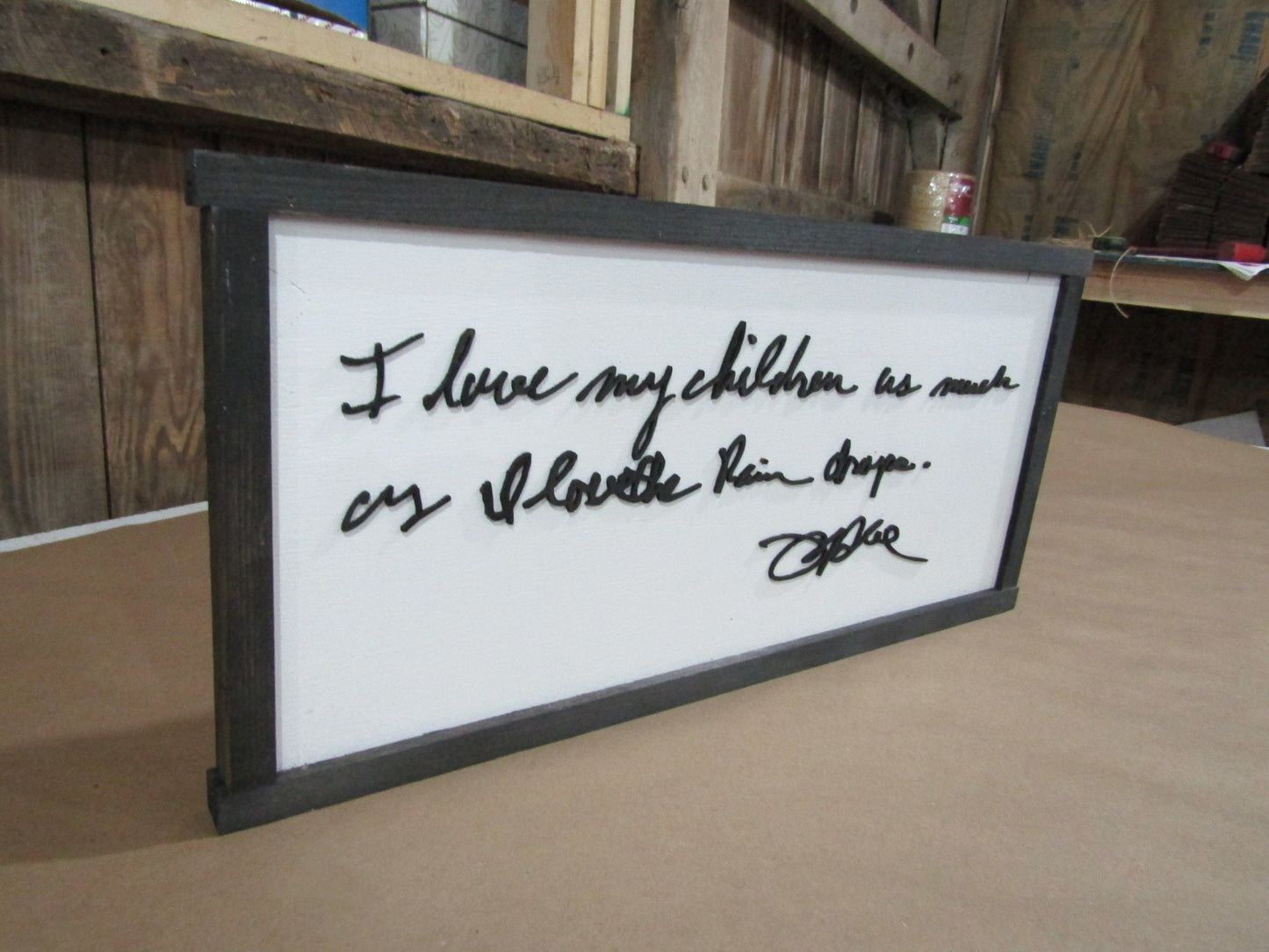 Mothers Day Gift Handwriting Signature Framed Decor Daughter Gift Personalized Sketch Personal Note Letter Special Occasion Handmade 3D