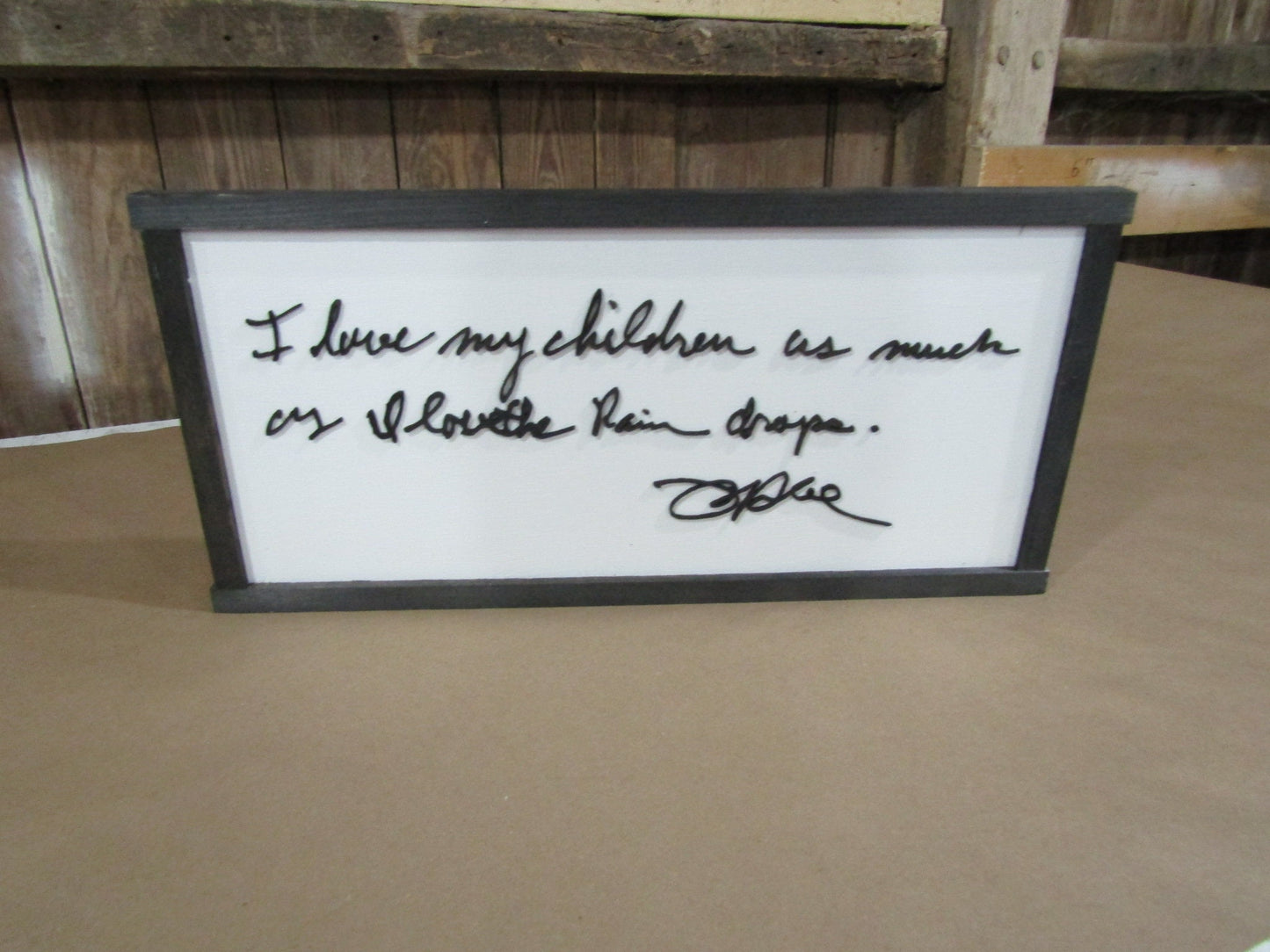 Mothers Day Gift Handwriting Signature Framed Decor Daughter Gift Personalized Sketch Personal Note Letter Special Occasion Handmade 3D