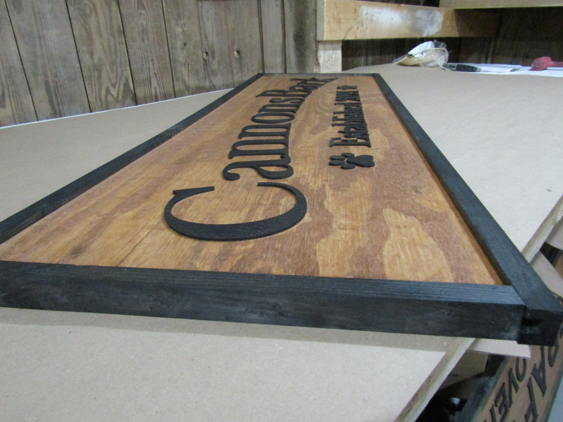 Large Custom Ranch Sign Paw Print Over-sized Rustic Business Logo Company Name Established Wood Laser Cut Out 3D Extra Large Handmade