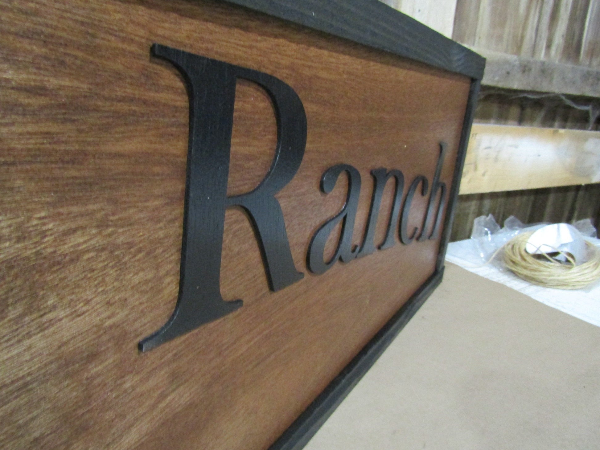 Custom Coyote Ranch Sign Company Name Address Signage Commerical Oversized Rustic Business Logo Wood Laser Cut Out 3D Extra Large Handmade