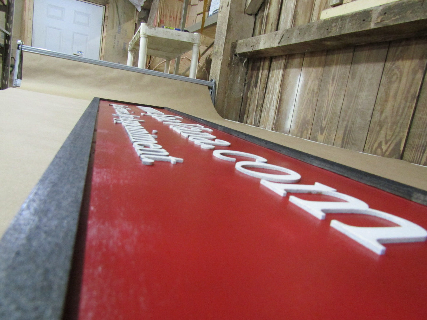 Oversized Custom Sign Spa Beauty Salon Your Logo Image Emblem Name Here Personalized Painted Red 3D Raised Text Indoor Outdoor Store Front