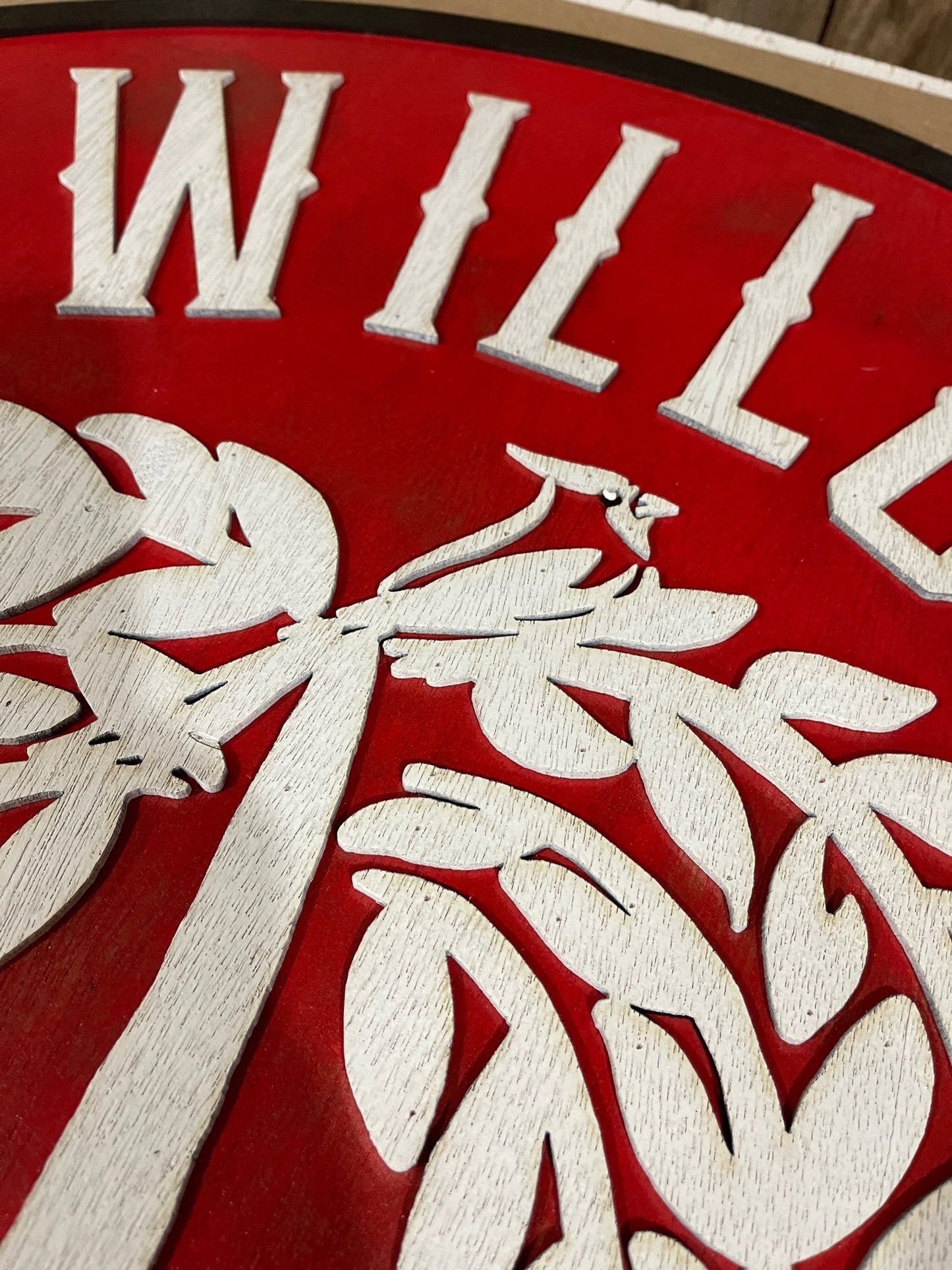 lot of 2 Extra Large Round Custom Signs Redbird Willow Tree Farm 3D Commerical Signage Signs Matching Business Logo Free Ship Made To Order