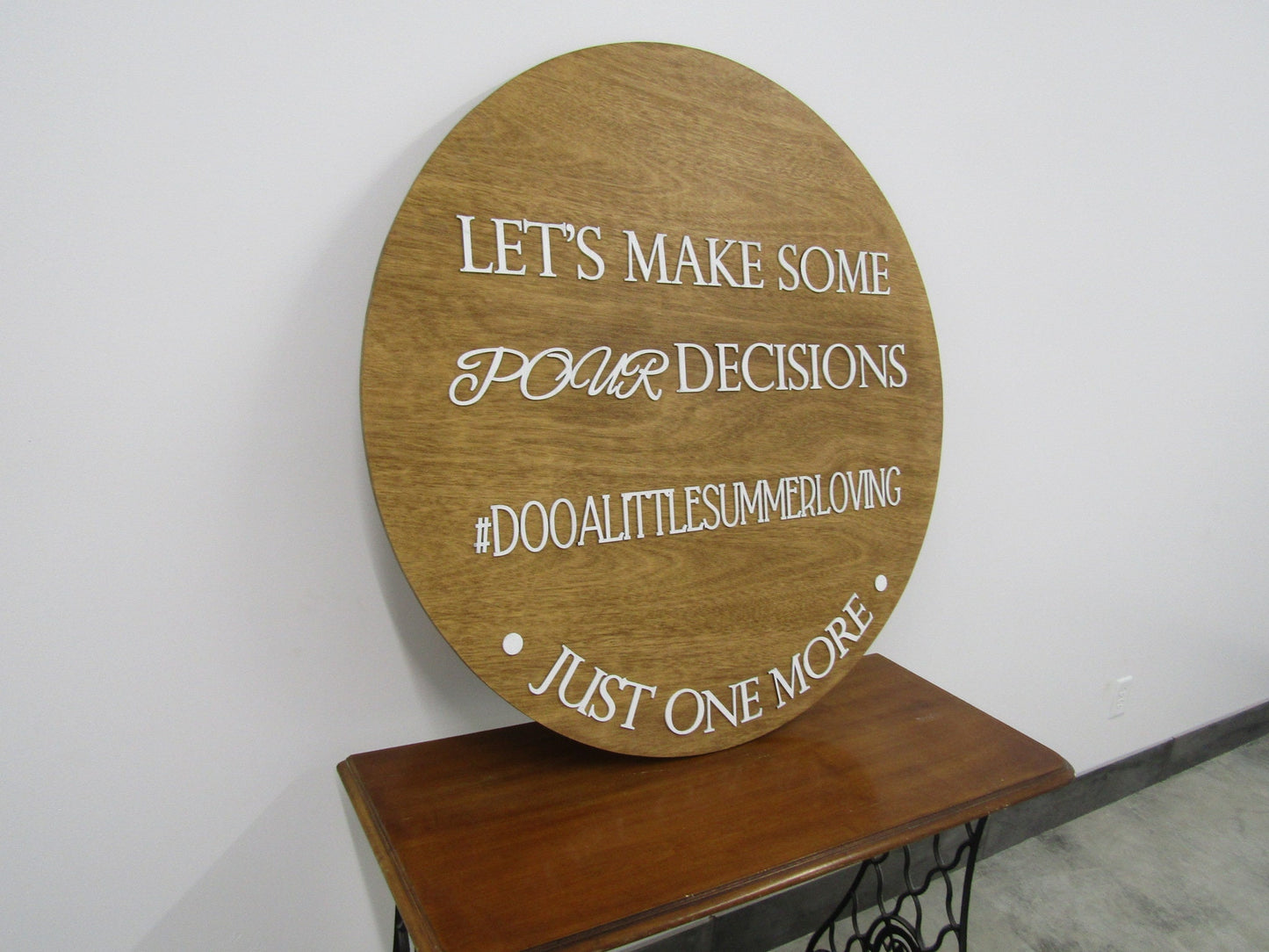 Lets Make Some Pour Decisions Wood Sign Wine Whiskey Alcohol Bar Sign Fun Summer Custom Wood Signage Personalized Raised Text 3D Handmade