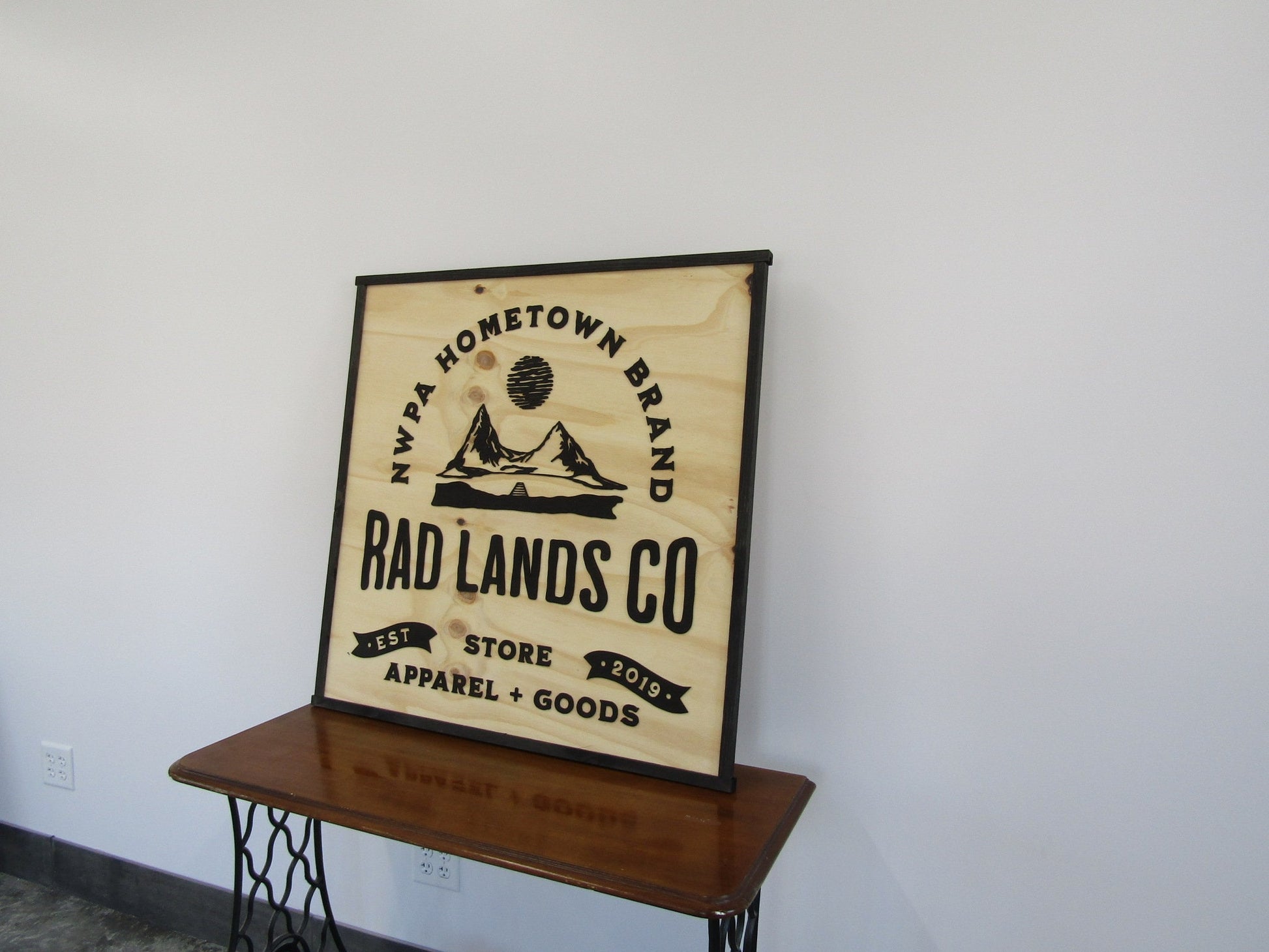 Large Custom Ranch Sign Square Over-sized Rustic Business Logo Apparel Store Co Wood Laser Cut Out 3D Extra Large Sign Footstepsinthepast