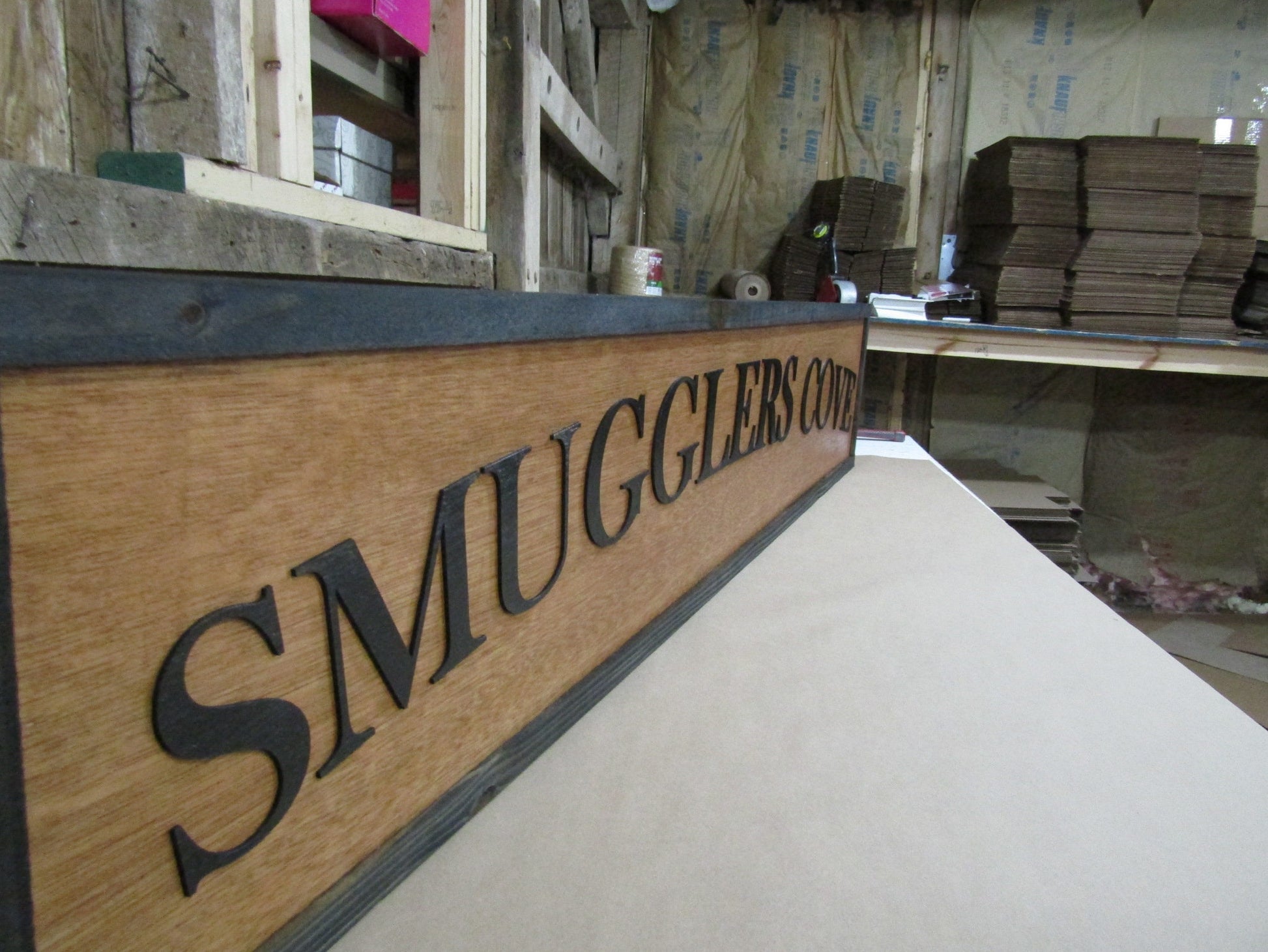 Large Custom Wood Sign Cove Bar Grill Pop Shop Over-sized Rustic Business Logo Wood Laser Cut Out 3D Extra Large Sign Handmade Personalized