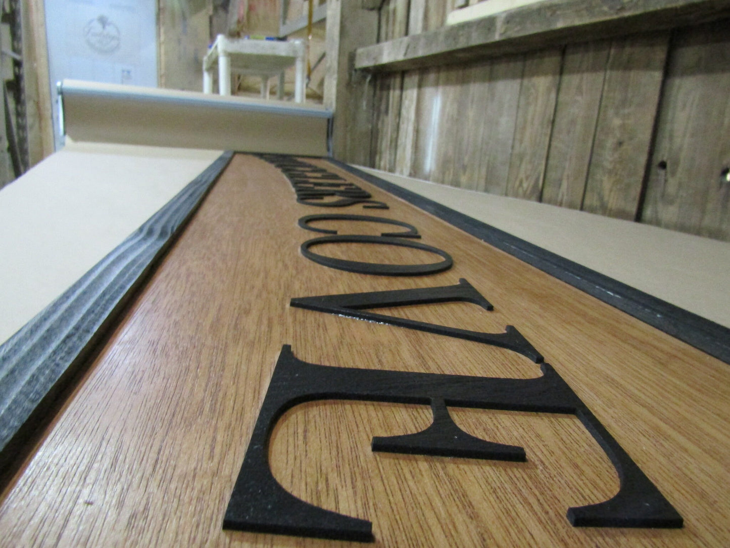 Large Custom Wood Sign Cove Bar Grill Pop Shop Over-sized Rustic Business Logo Wood Laser Cut Out 3D Extra Large Sign Handmade Personalized