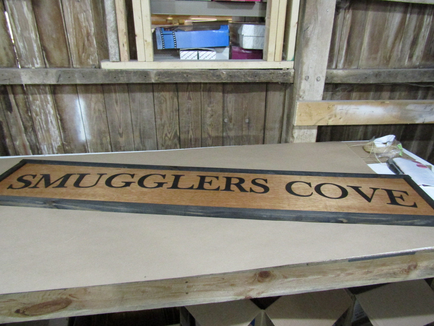 Large Custom Wood Sign Cove Bar Grill Pop Shop Over-sized Rustic Business Logo Wood Laser Cut Out 3D Extra Large Sign Handmade Personalized