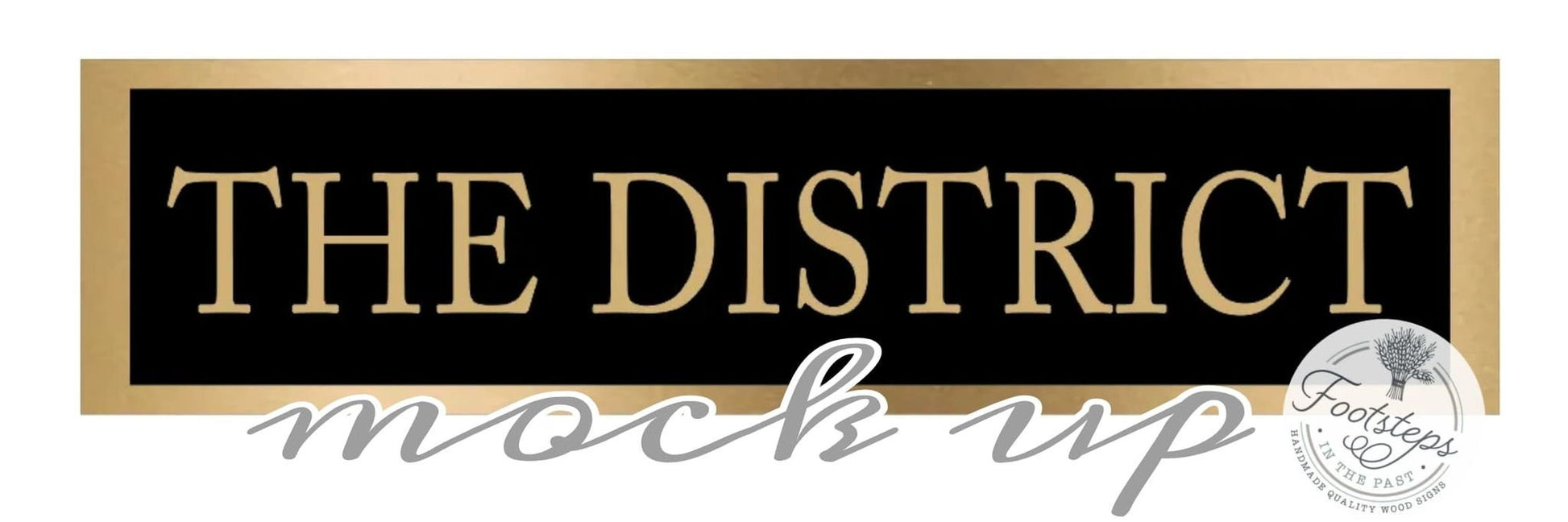 Large Custom Ranch Sign Over-sized Rustic Business Name Logo Wood Laser Cut Out 3D Extra Large Sign Footstepsinthepast Black and Gold