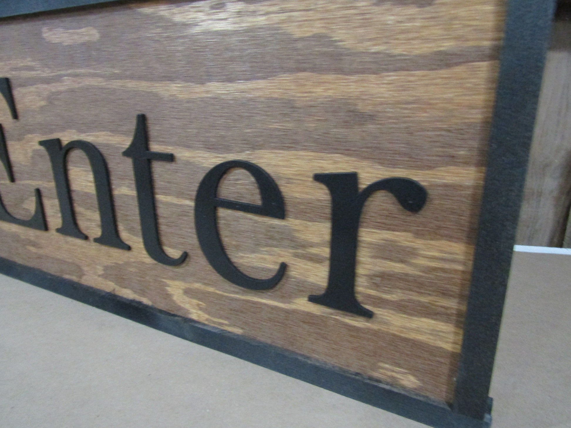 Enter Sign Directional Ranch Sign Company Name Address Signage Commerical Use Oversized Rustic Business Wood Laser Cut Out 3D Handmade