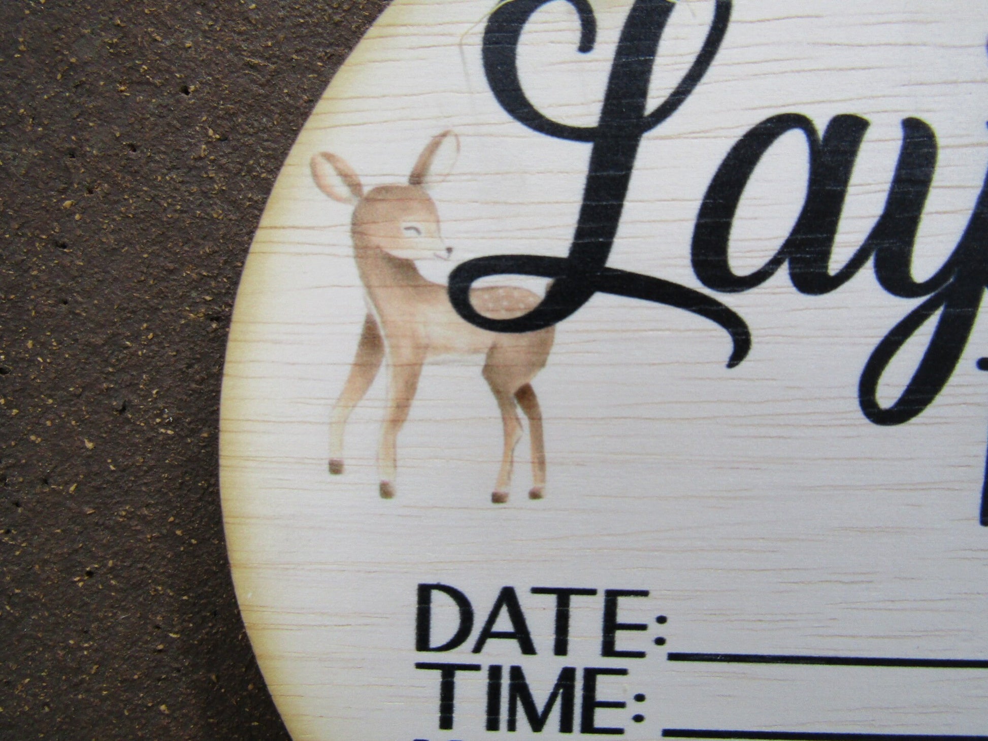 Custom Baby Crib Card Birth Nursery Announcement Hospital Stats Name Wood Print Plaque Wall Decor Photography Keepsake Personalized Newborn