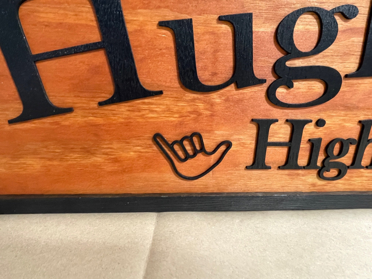 Large Custom Ranch Sign High Tides Good Vibes Over-sized Rustic Business Logo Wood Laser Cut Out 3D Extra Large Sign Footstepsinthepast