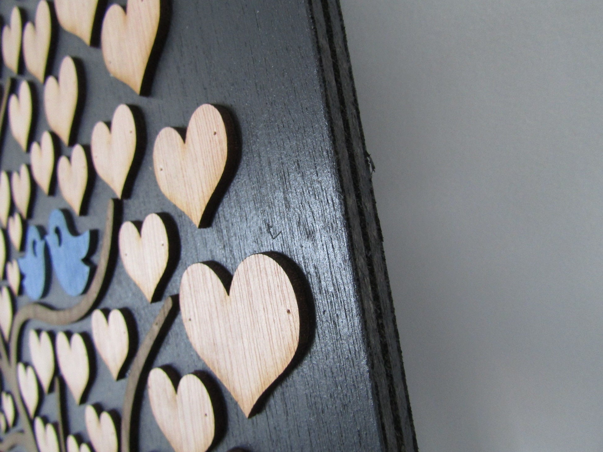 Wedding Sign Board Love Birds Hearts Tree Bridal Alternative Sign In Board Signature Name Sign Signature Board Guest Book Friends Family
