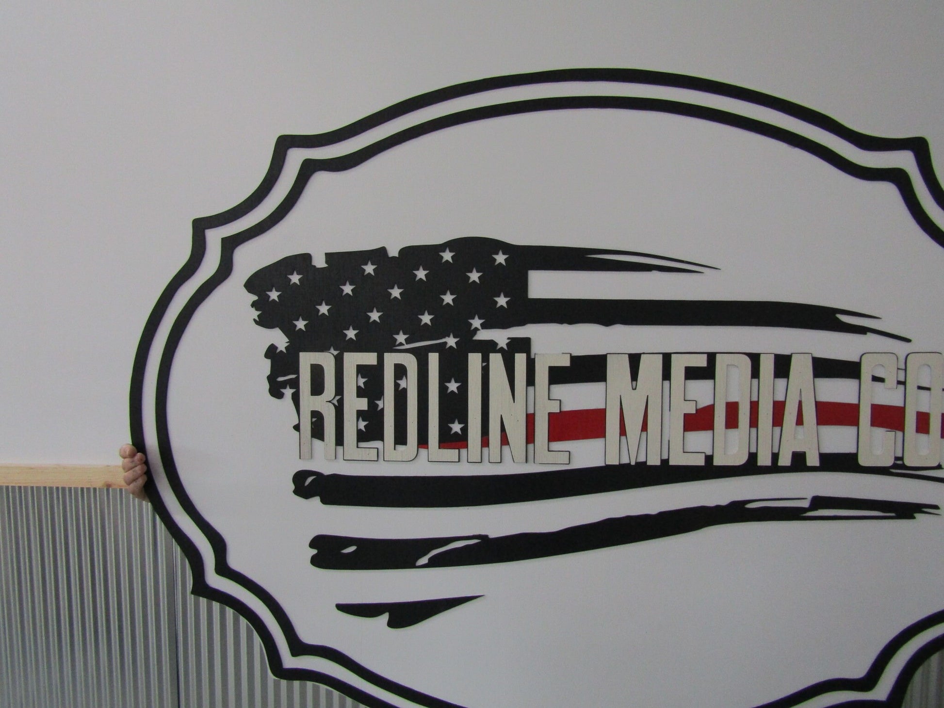 american flag signage