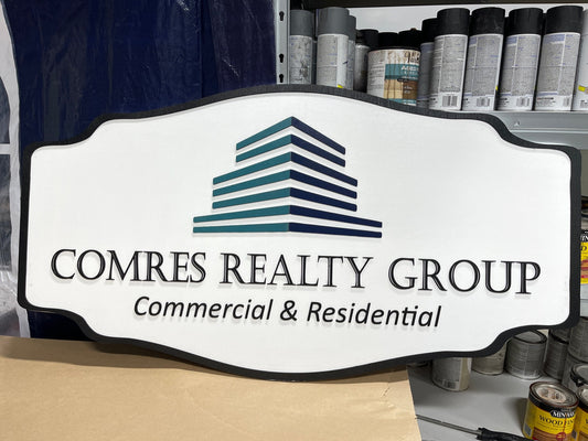 Custom Handmade Wood Sign for Outdoor Indoor Hanging Personalized for your Business, Ranch or Office Commercial Realty Signage