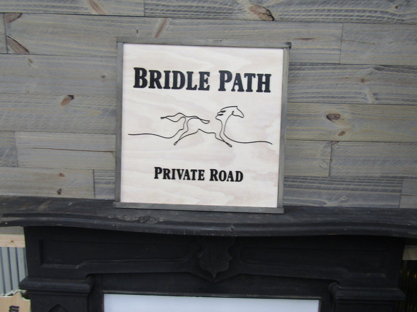 Large Custom Ranch Signage Bridal Path Private Drive Sign Company Name Square Oversized Rustic Business Logo Co Wood Laser Cut Out 3D Horse