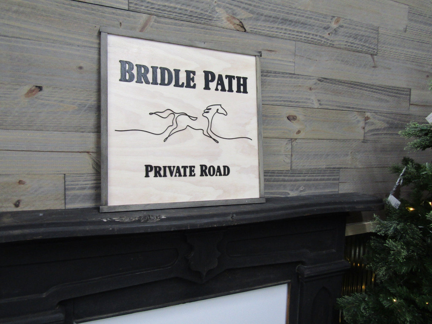 Large Custom Ranch Signage Bridal Path Private Drive Sign Company Name Square Oversized Rustic Business Logo Co Wood Laser Cut Out 3D Horse