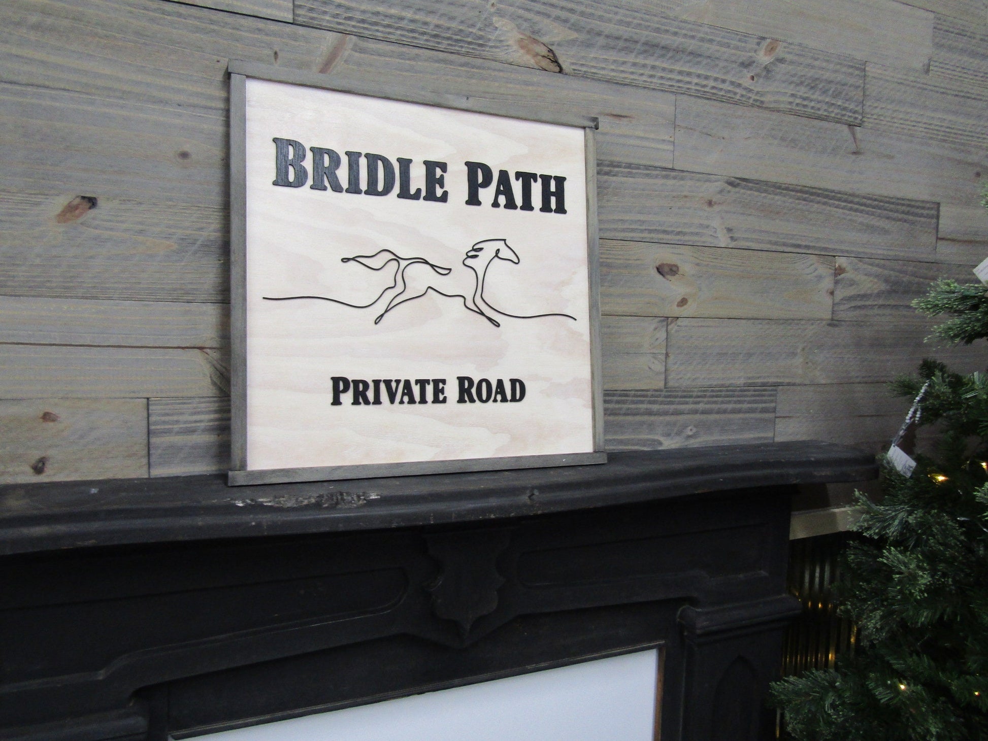Large Custom Ranch Signage Bridal Path Private Drive Sign Company Name Square Oversized Rustic Business Logo Co Wood Laser Cut Out 3D Horse