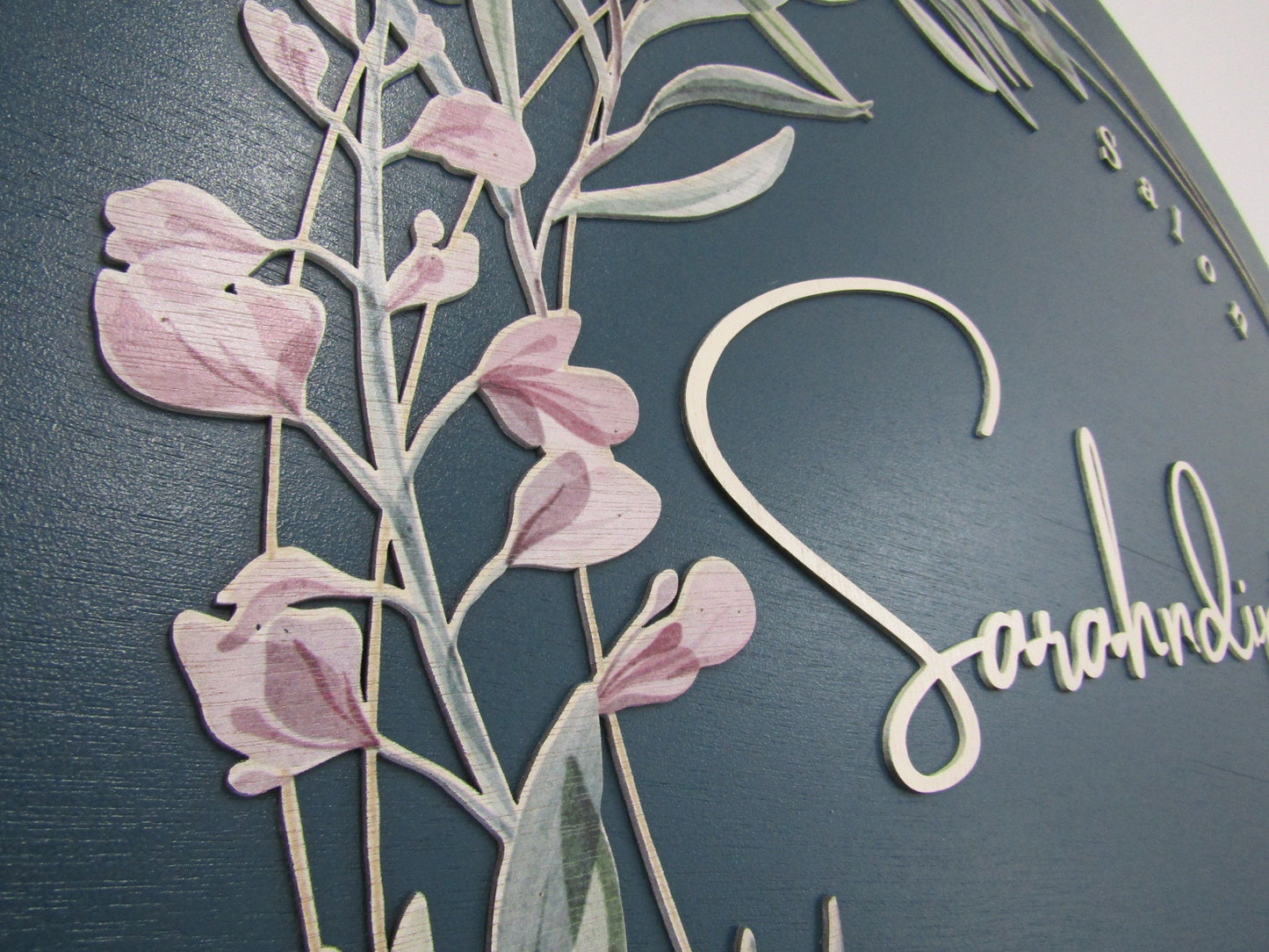 Custom Sign Round Business Commerical Signage Salon Boutique Made to Order Serendipity Store Front Small Shop Logo Circle Wooden Handmade