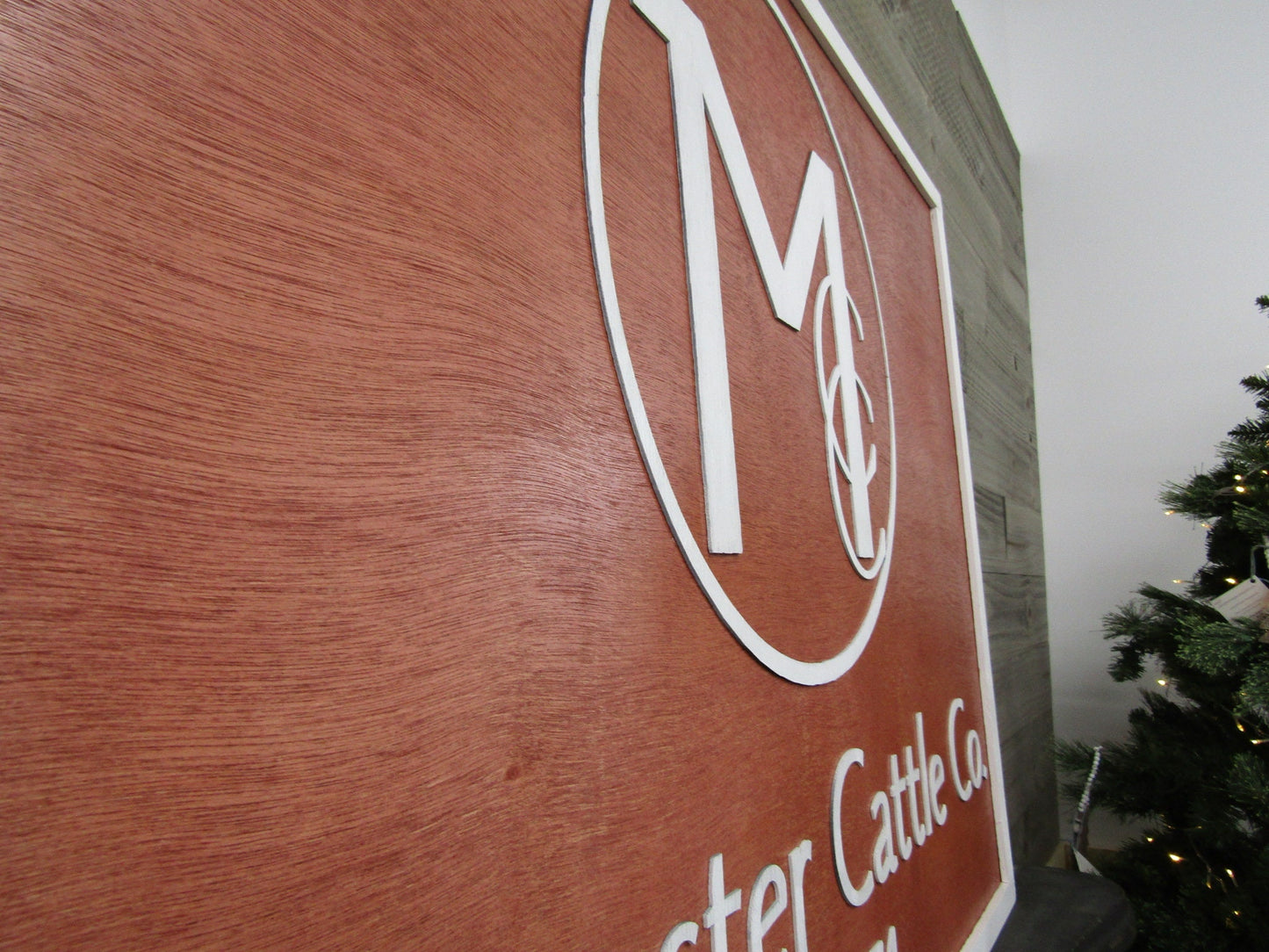 Custom Business Sign Rectangle 3D Large Custom Cattle Co Company Signage Indoor Outdoor Small Business Logo Laser Cut Wood Sign Barn Farm