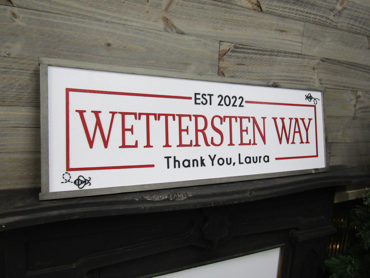 Large Custom Ranch Sign Over-sized Rustic Wood Laser Cut Out 3D Extra Large Sign Home Thank You Established Wettersten Way Handmade Farm