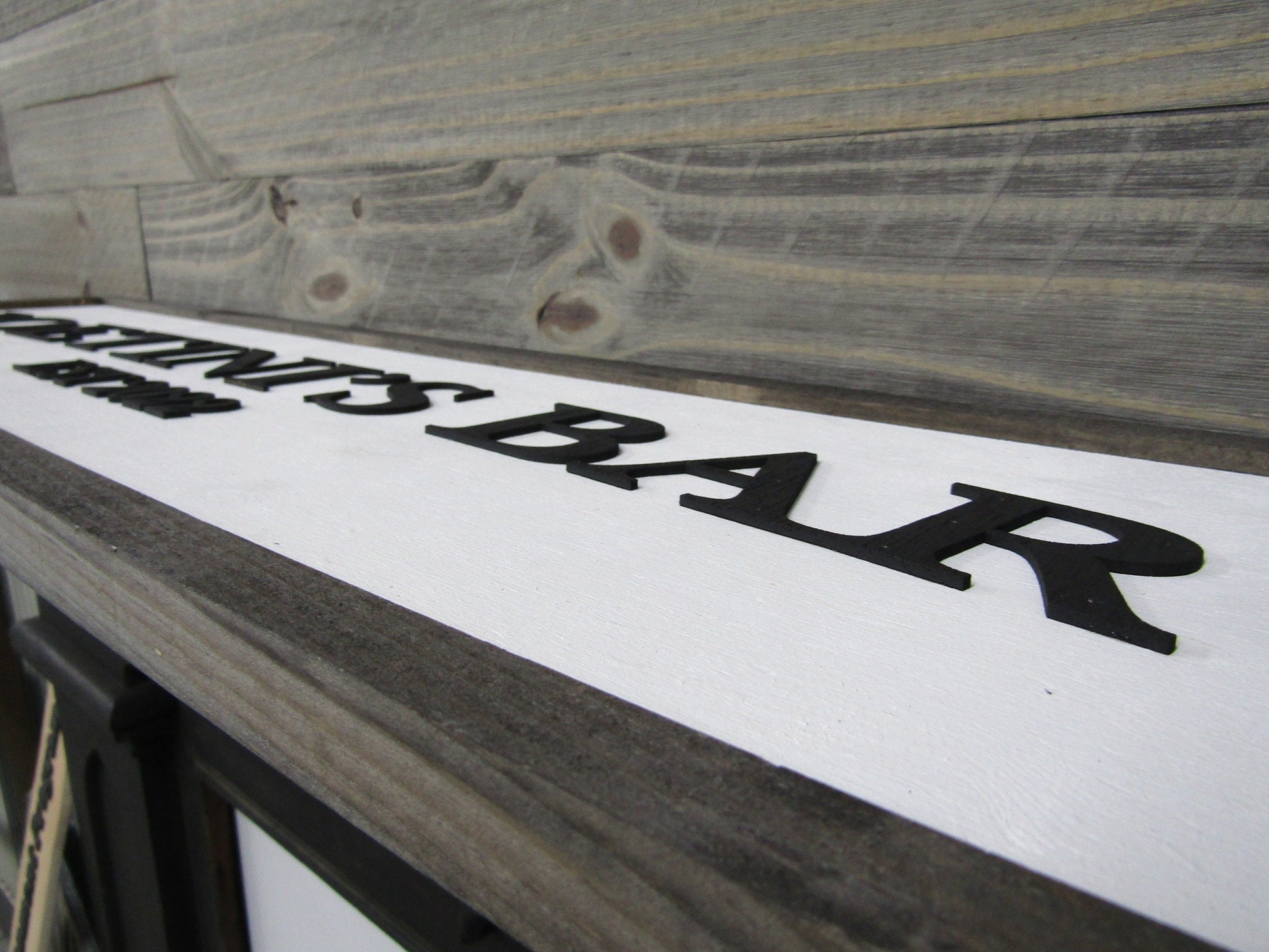 Custom Personalized Bar Sign Fathers Day Gift Established Sign Oversized 3D Raised Text Made To Order Indoor Outdoor Patio Basement Signage