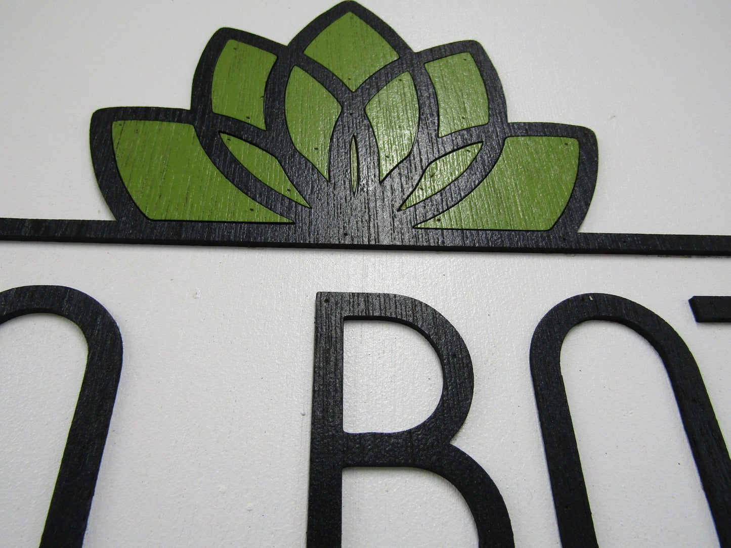 Custom Sign Round Business Commerical Signage Minimalist Made to Order Urban Botanic Studio Small Shop Logo Circle Wooden Handmade