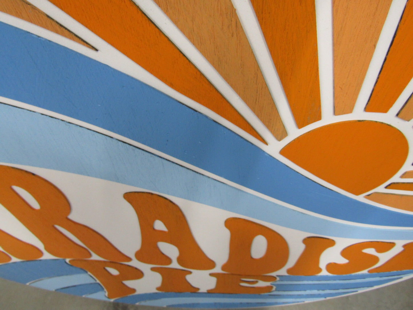 Custom XL Small Business Sign Commerical Signage Paradise Pie Sunset Water 3D Raised Text Handmade Store Front Made to Order Baker Treats