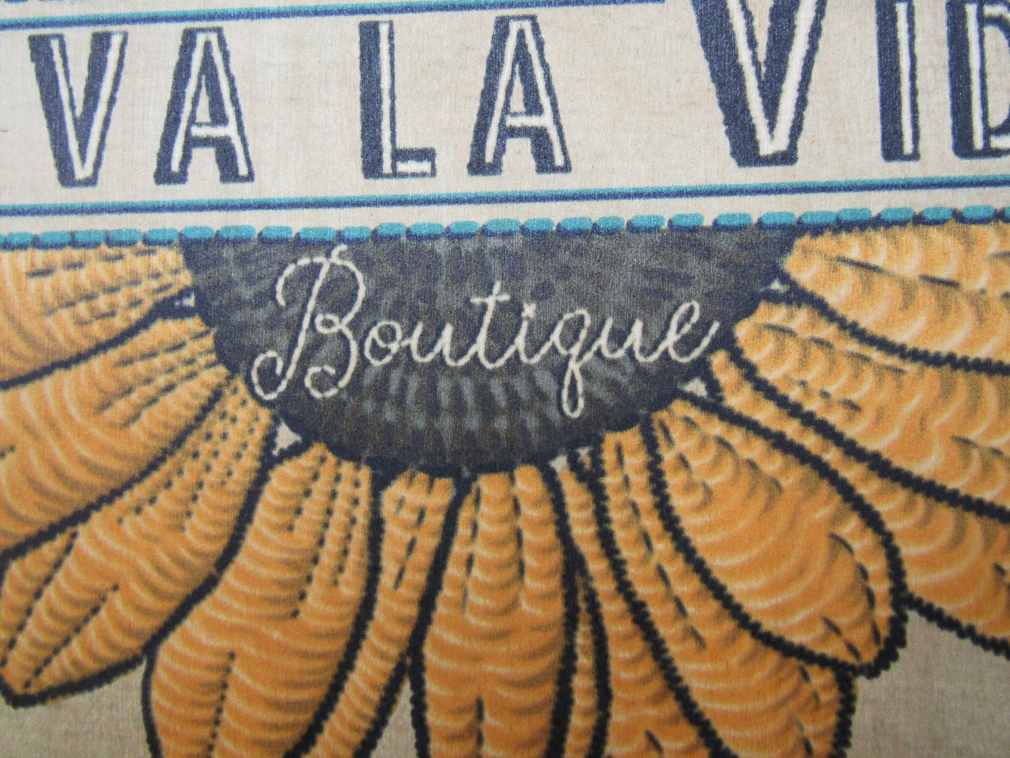 Small Business Sign Logo Your Actual Logo Round Viva La Vida Design Custom Circle Personalized Floral Sunflower Wall Art Color Wood Print