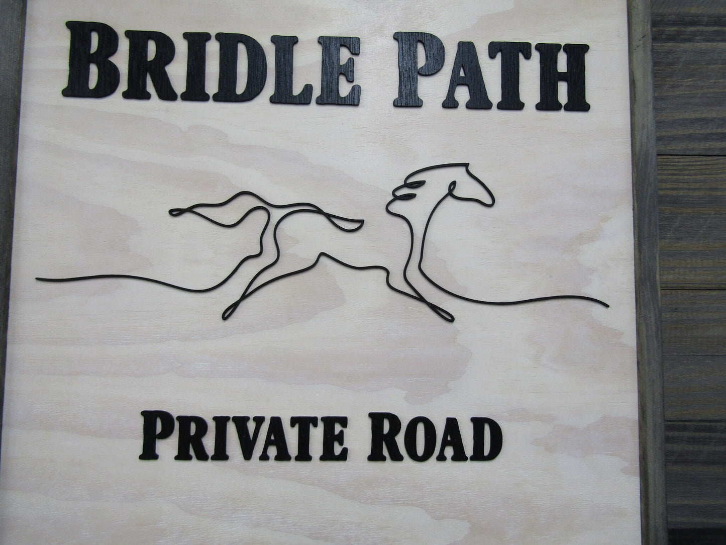 Large Custom Ranch Signage Bridal Path Private Drive Sign Company Name Square Oversized Rustic Business Logo Co Wood Laser Cut Out 3D Horse