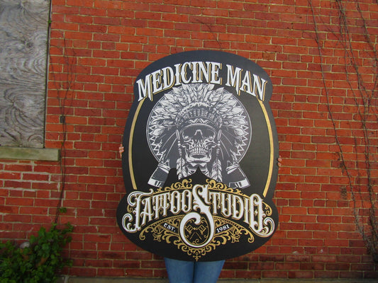 Tattoo Studio Sign, Handmade, Customize, Personalize, Create to your liking