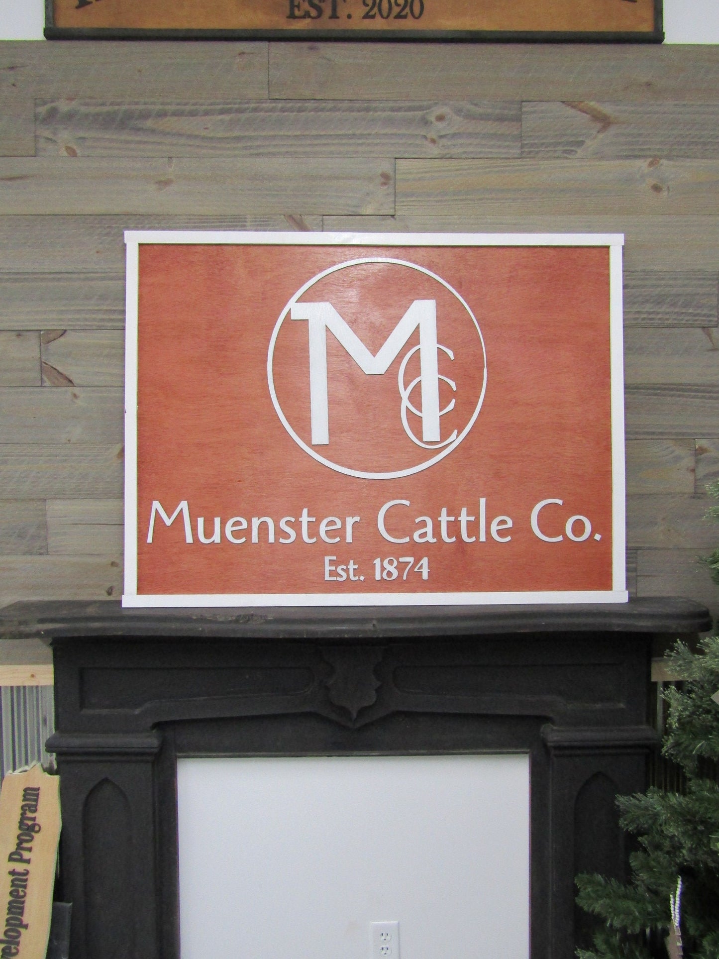 Custom Business Sign Rectangle 3D Large Custom Cattle Co Company Signage Indoor Outdoor Small Business Logo Laser Cut Wood Sign Barn Farm